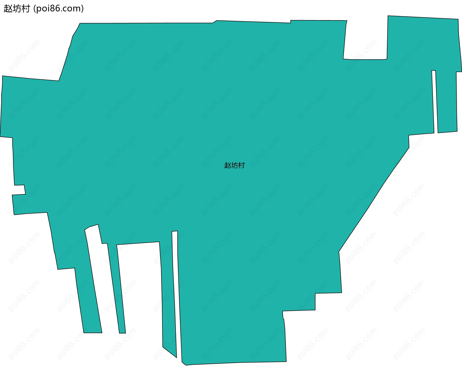 赵坊村边界地图