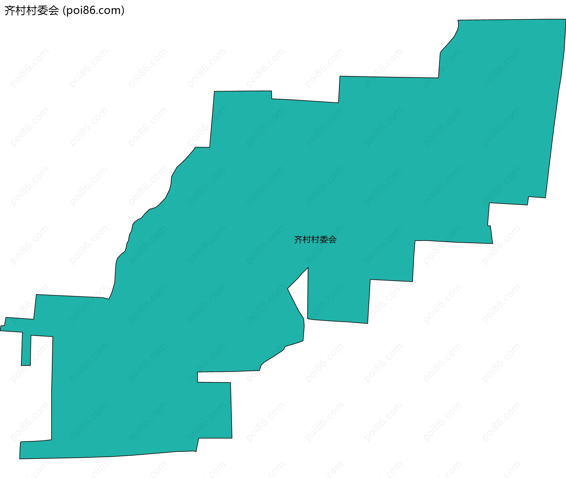齐村村委会边界地图