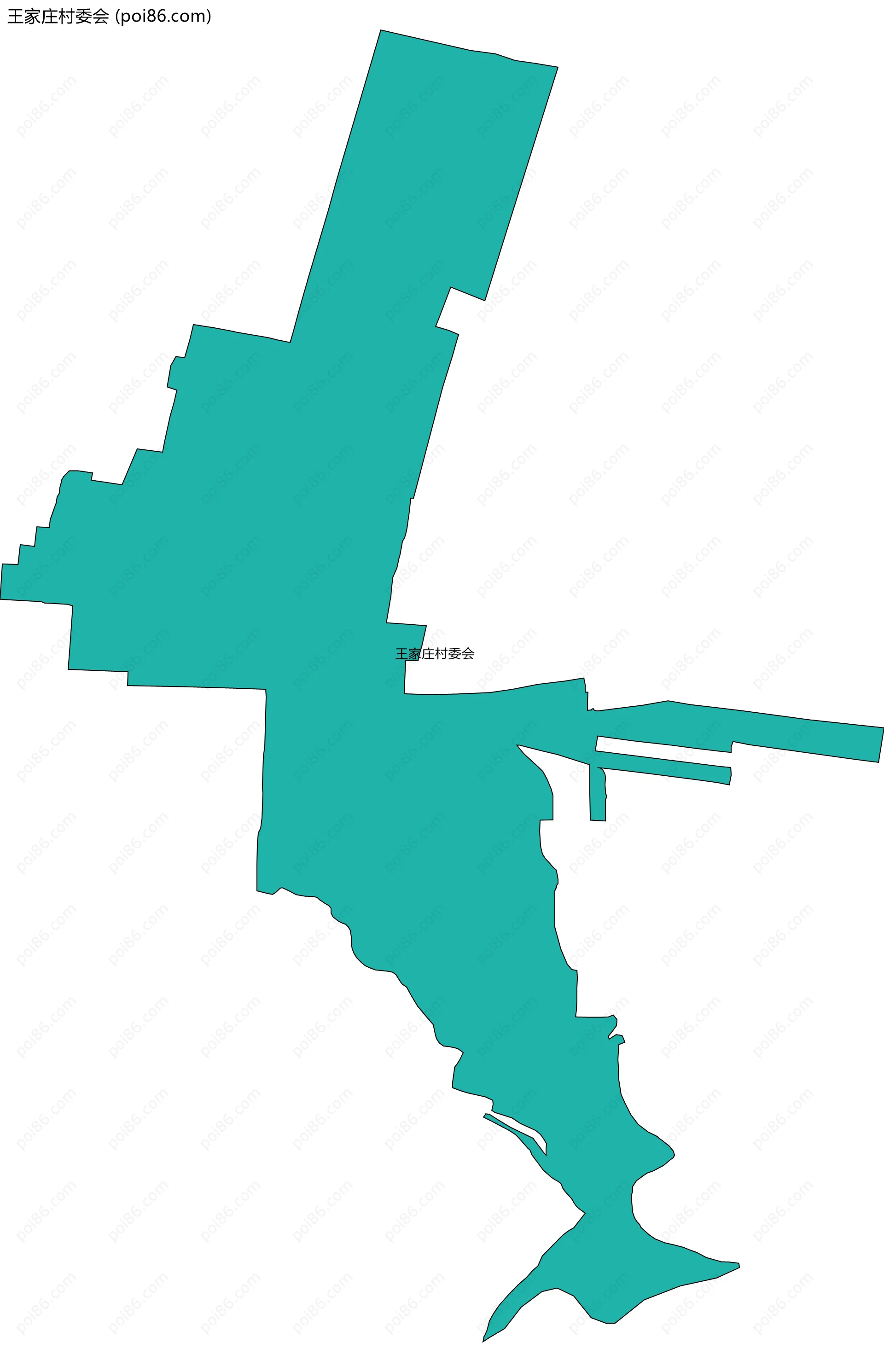 王家庄村委会边界地图
