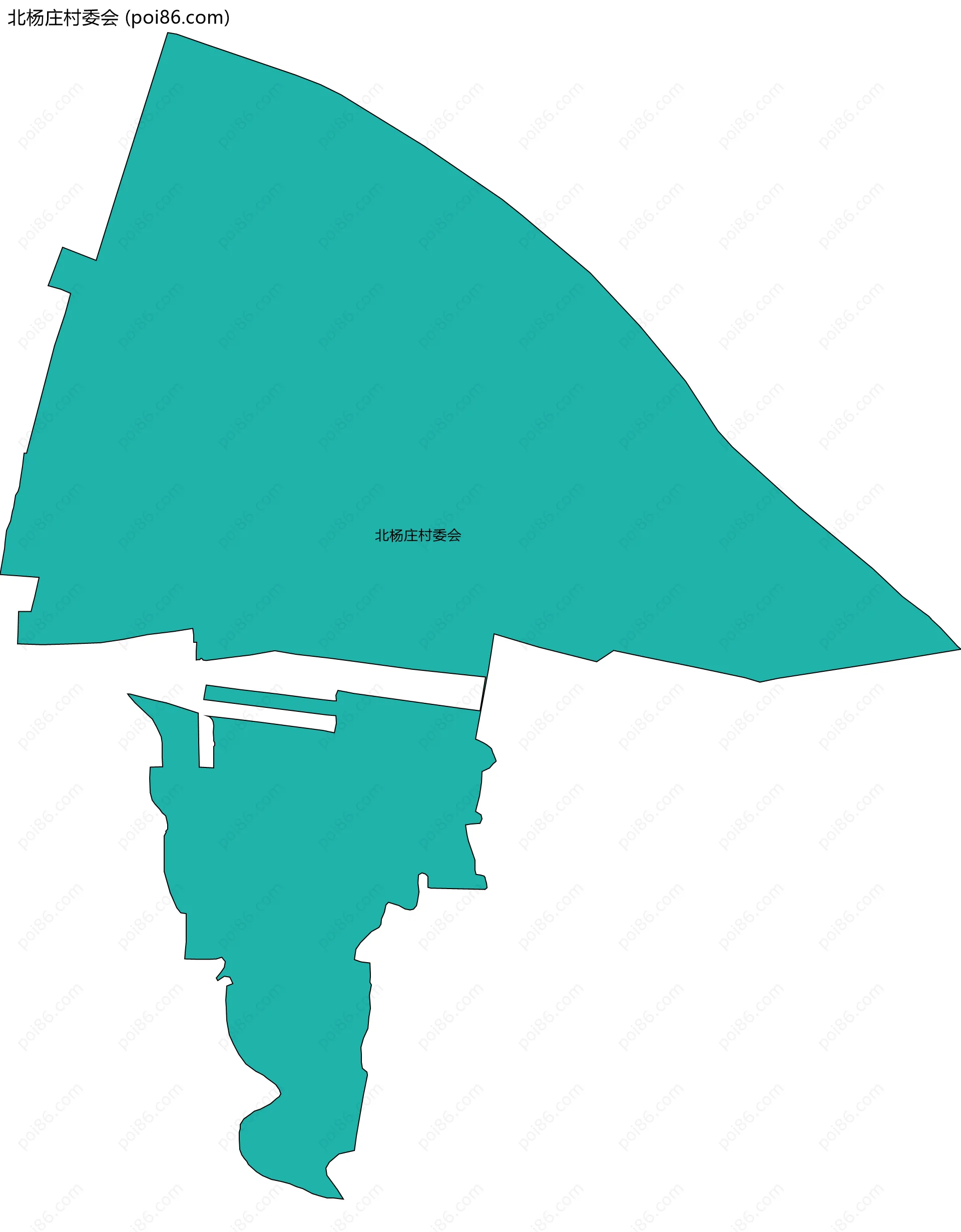 北杨庄村委会边界地图