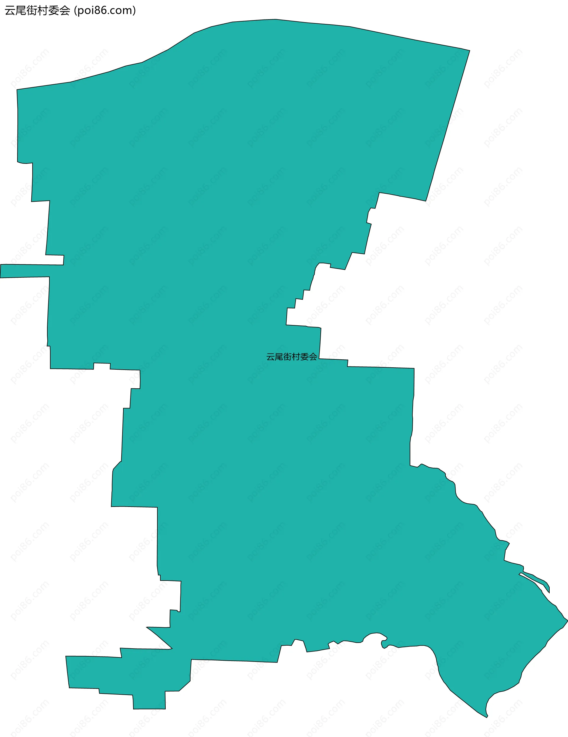 云尾街村委会边界地图