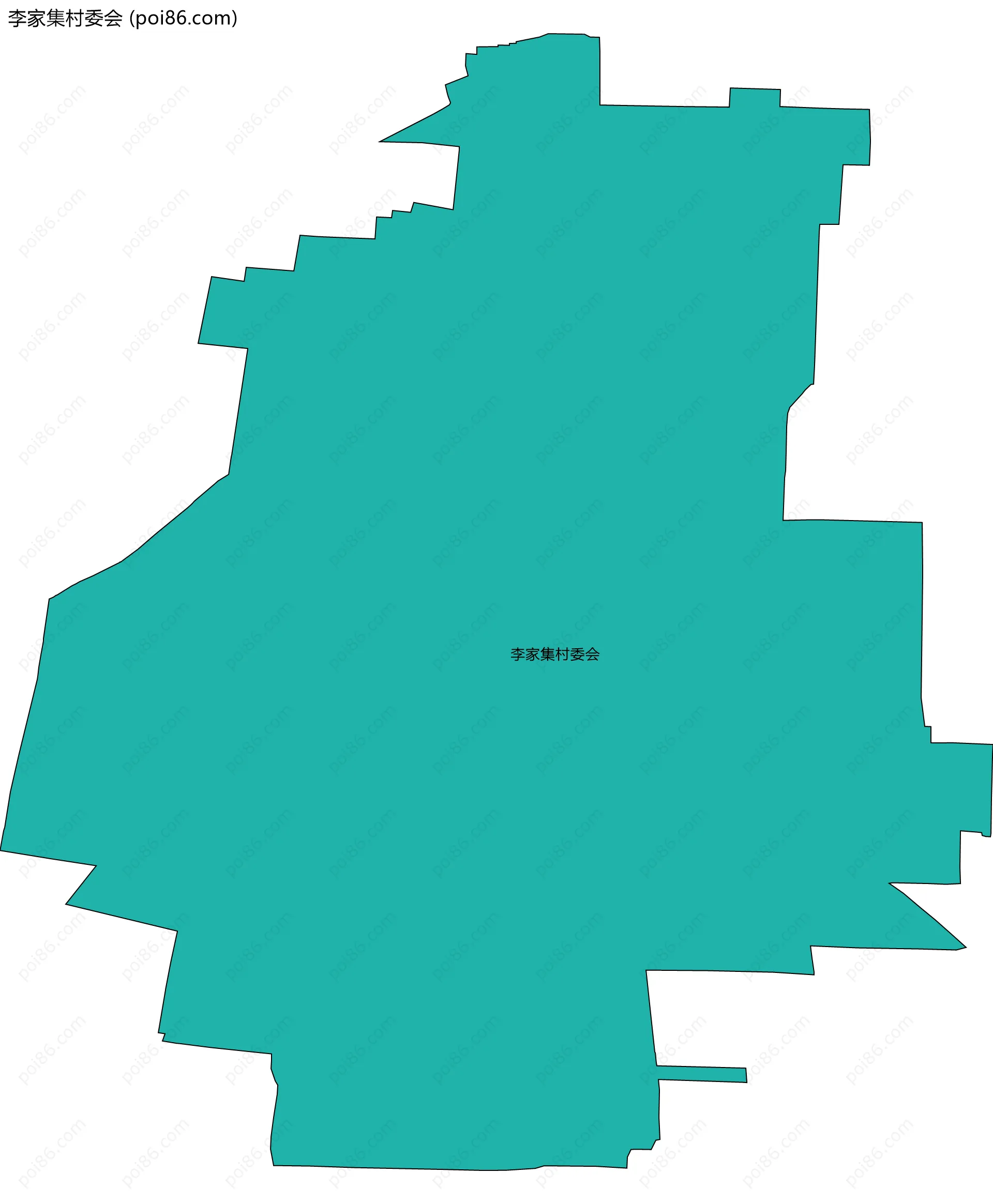 李家集村委会边界地图
