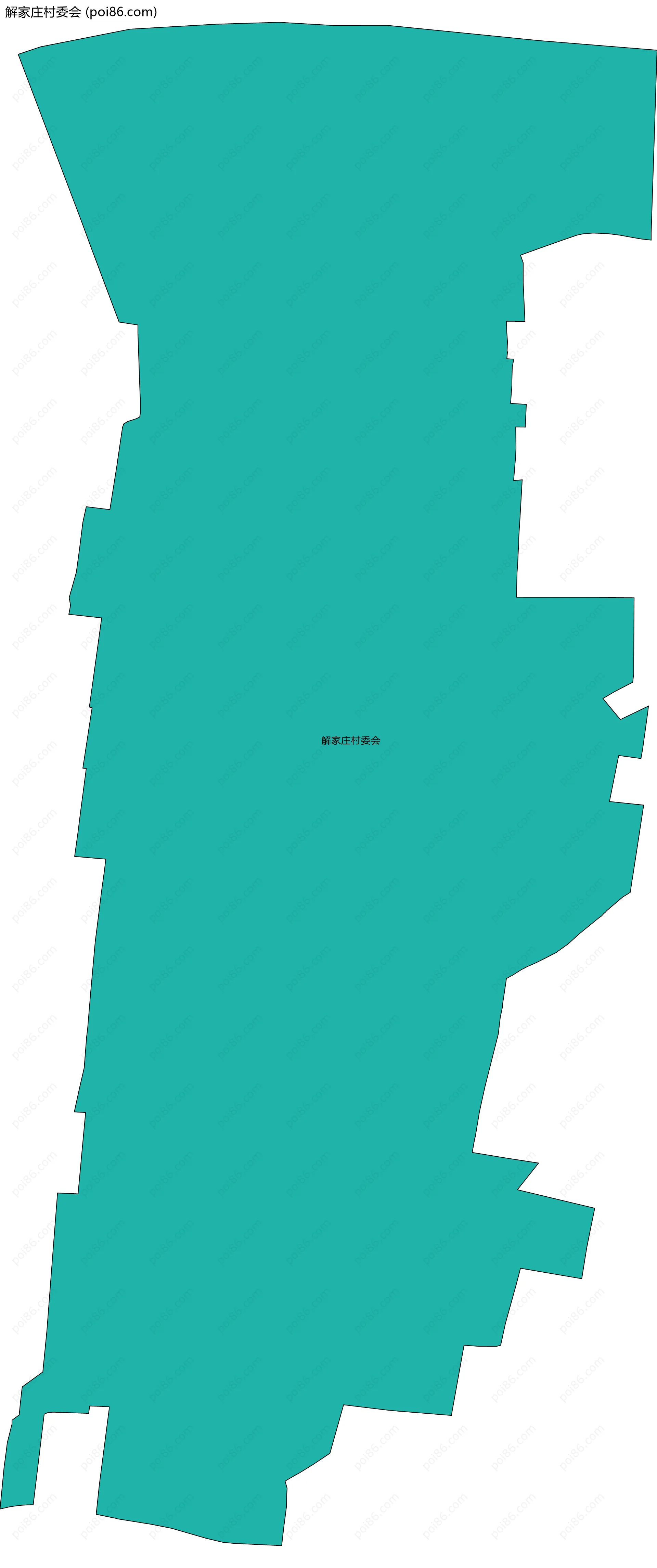 解家庄村委会边界地图