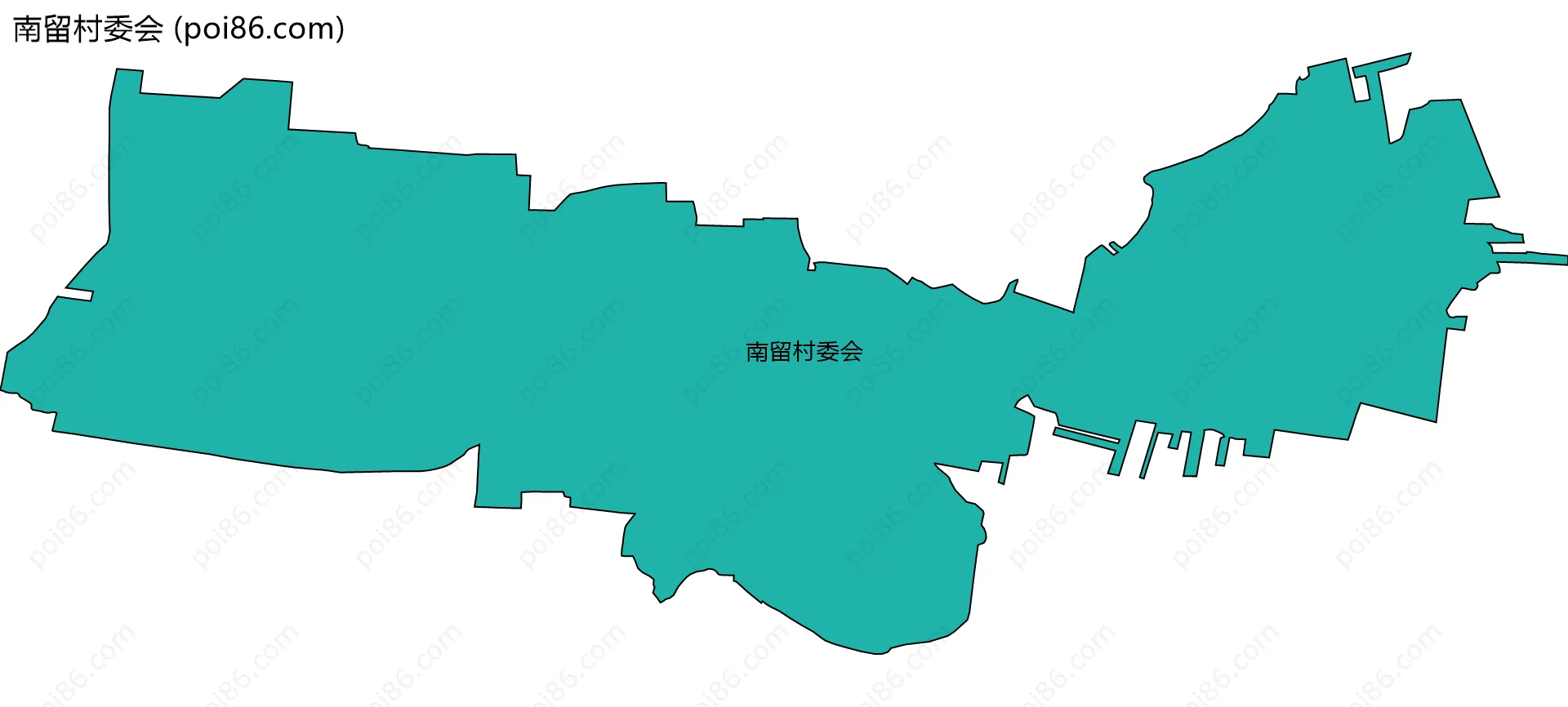 南留村委会边界地图