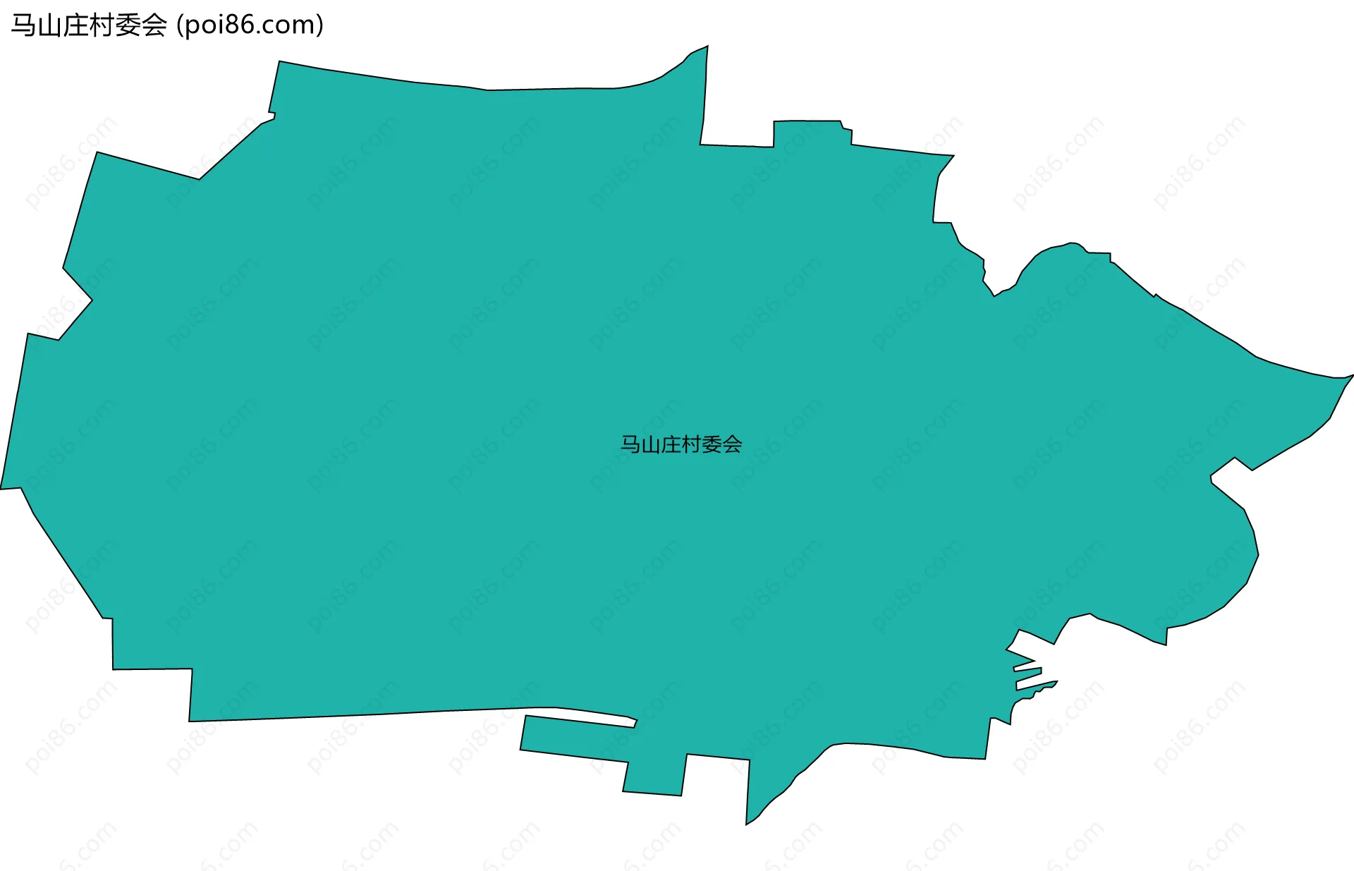 马山庄村委会边界地图