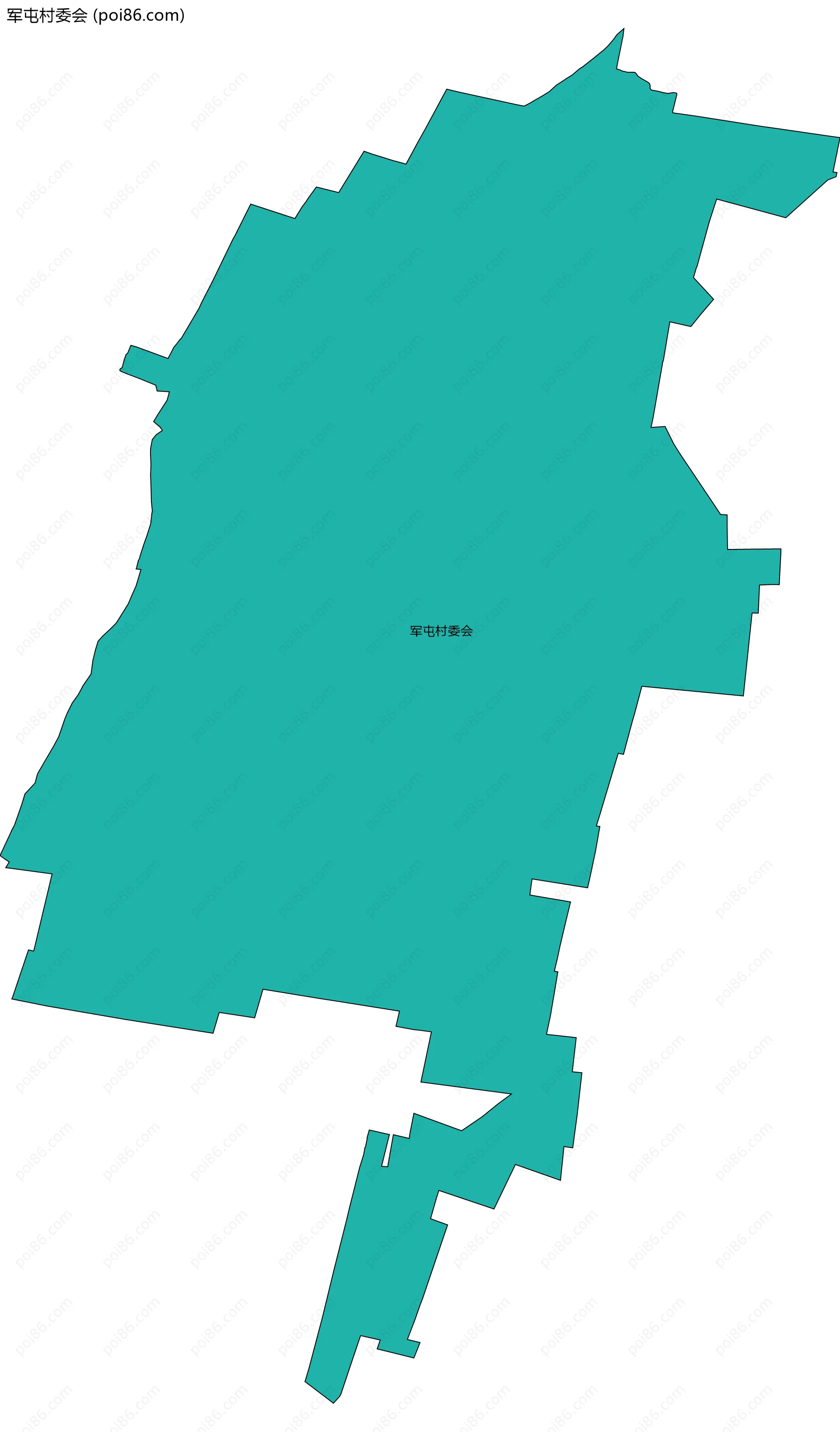 军屯村委会边界地图