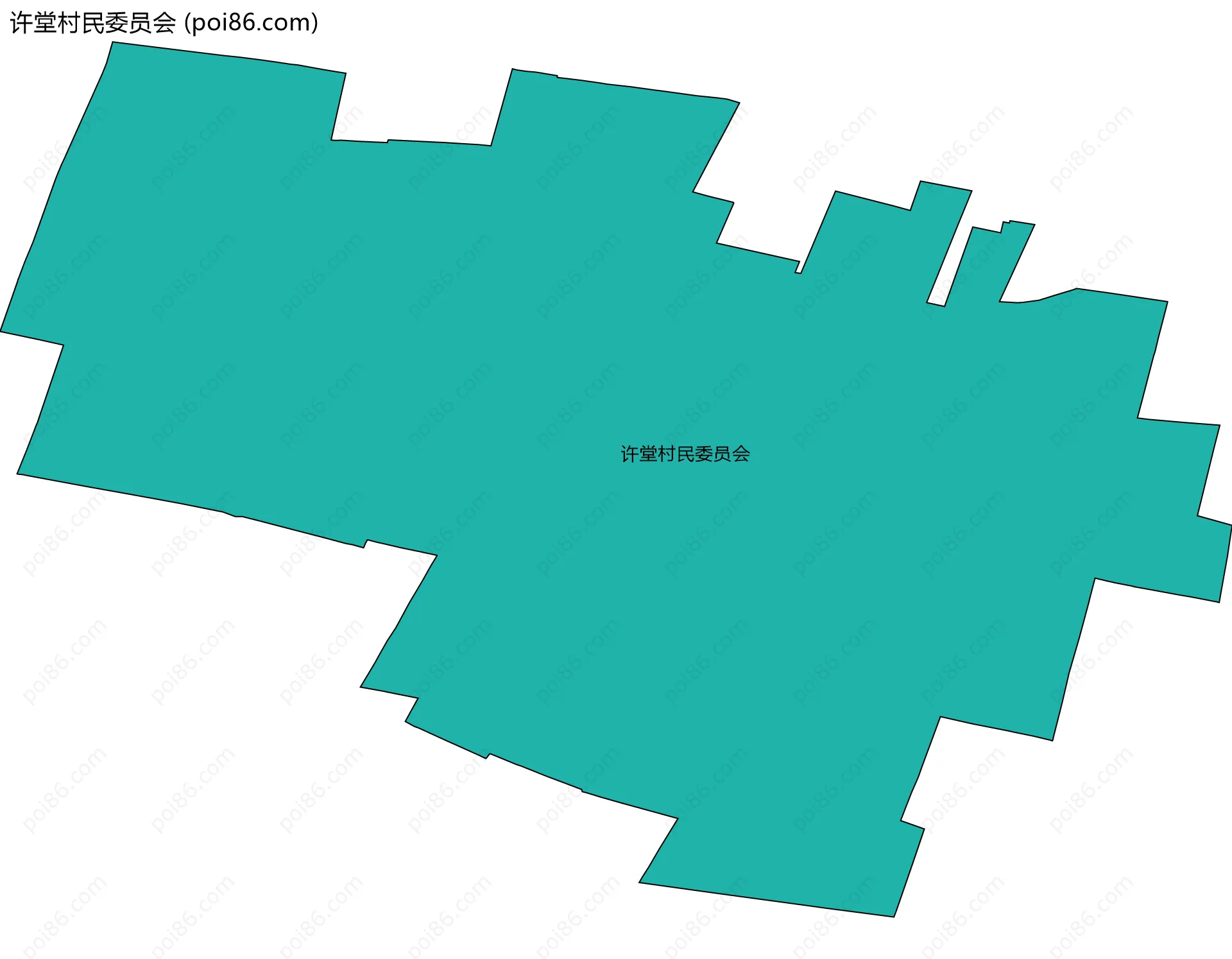 许堂村民委员会边界地图