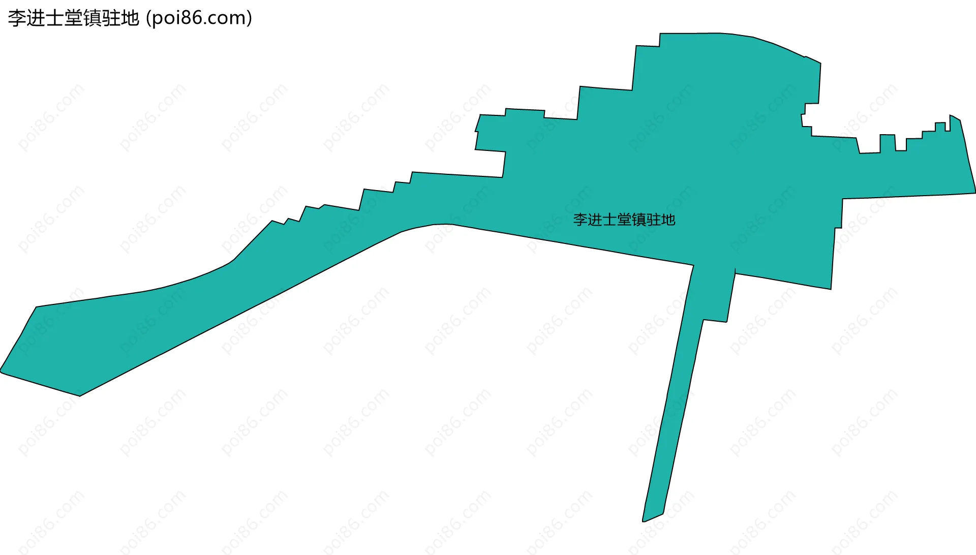 李进士堂镇驻地边界地图