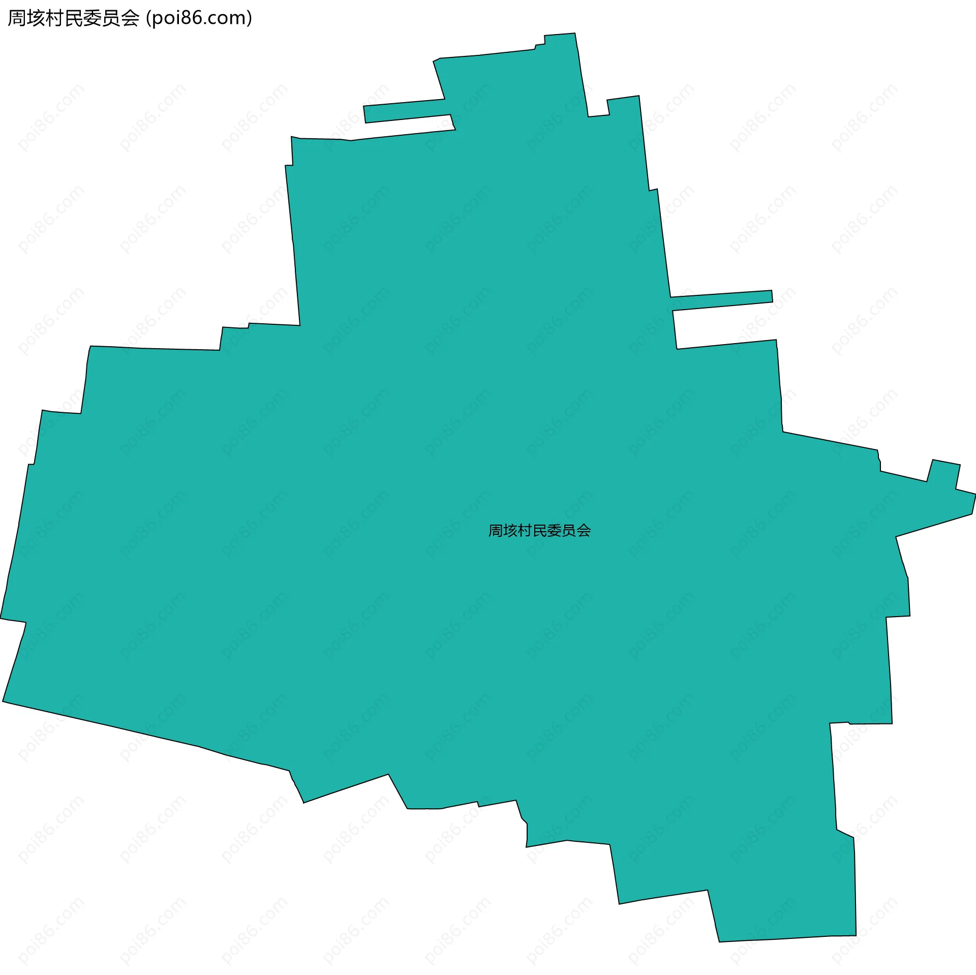 周垓村民委员会边界地图