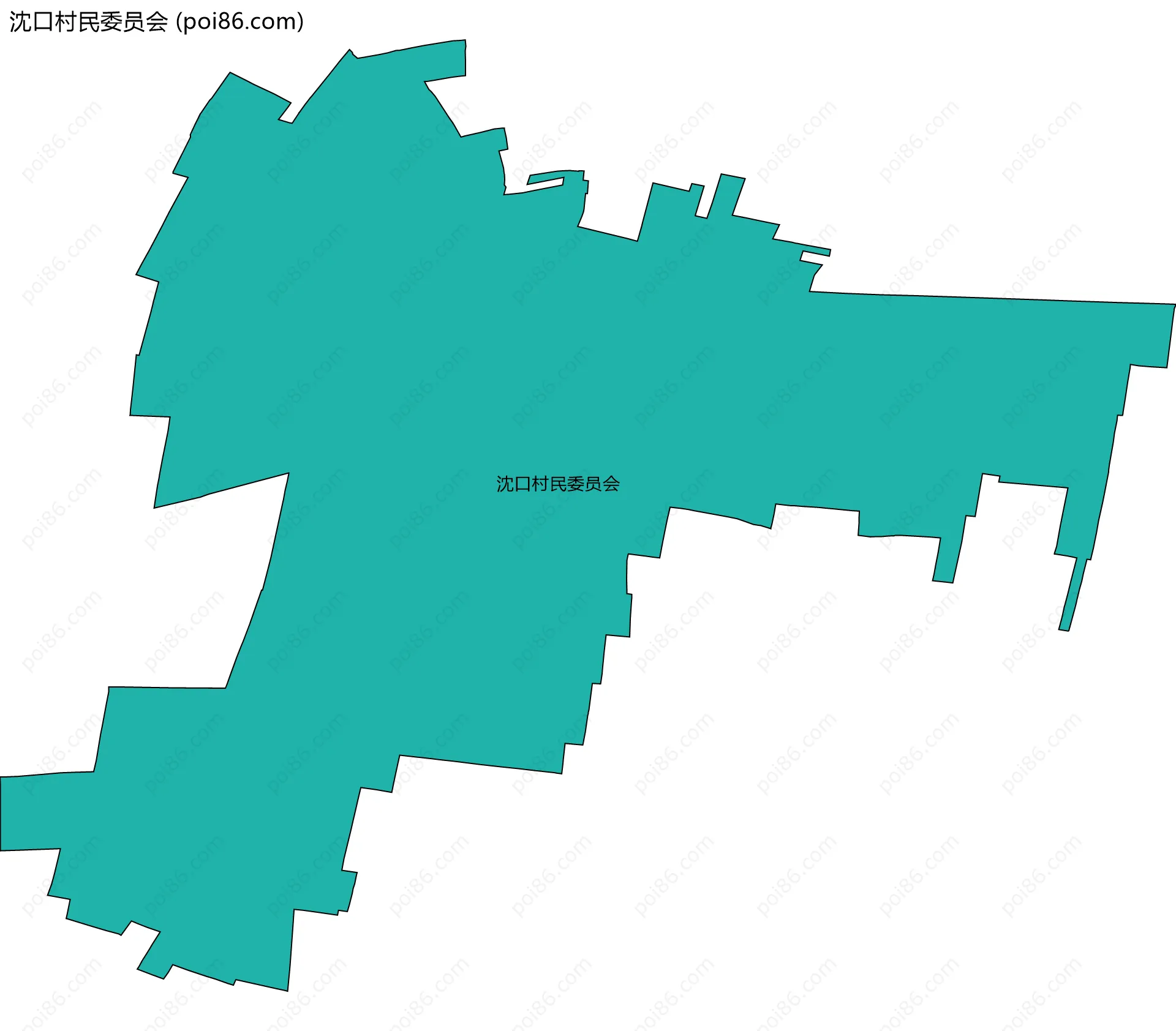 沈口村民委员会边界地图