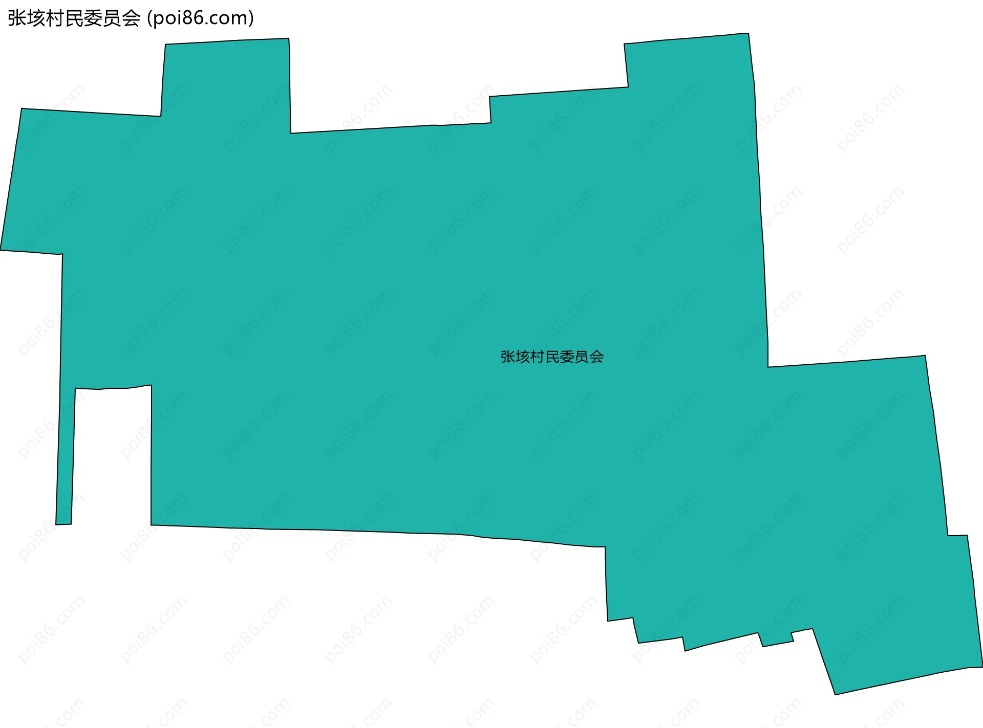张垓村民委员会边界地图