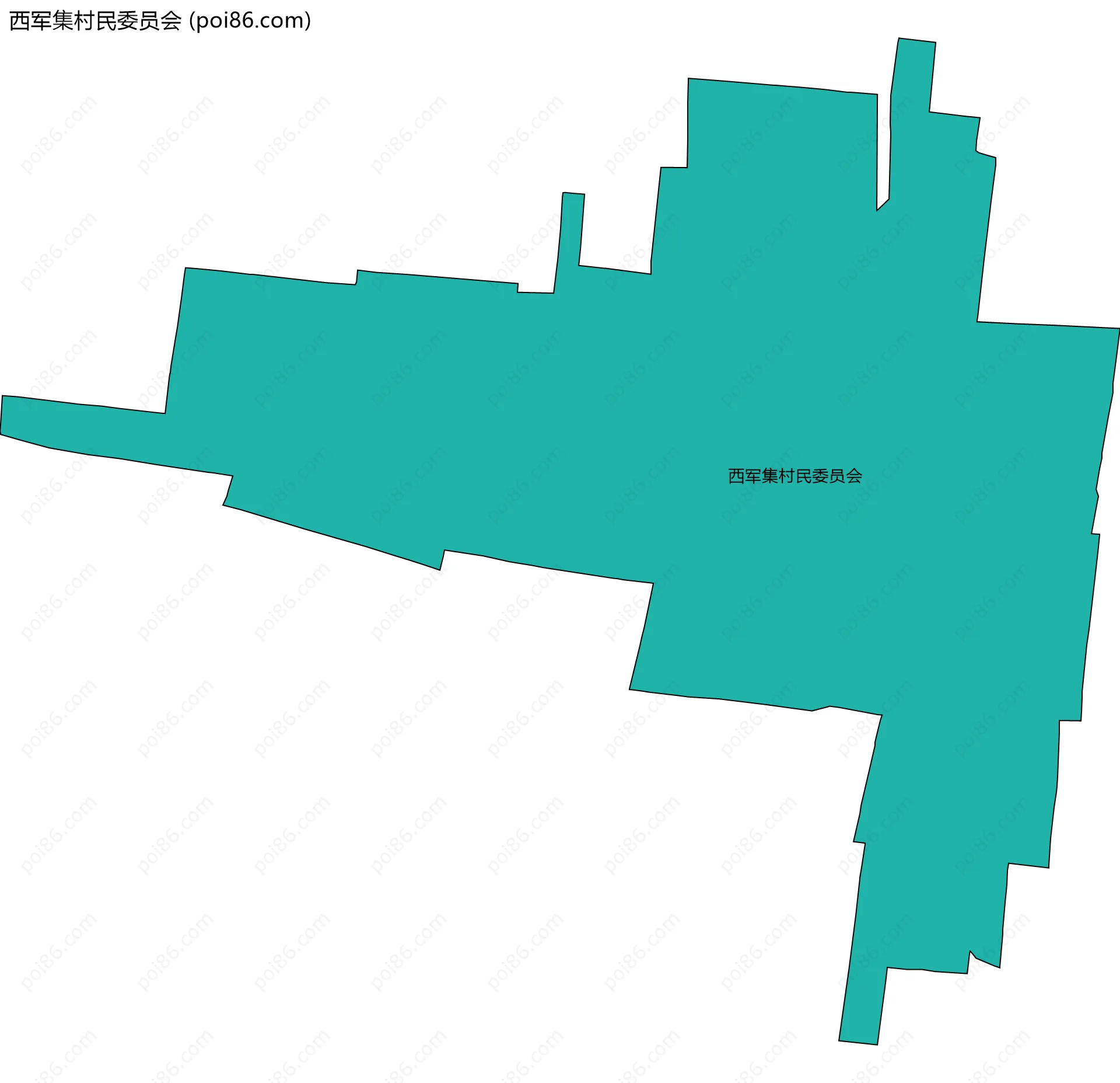 西军集村民委员会边界地图