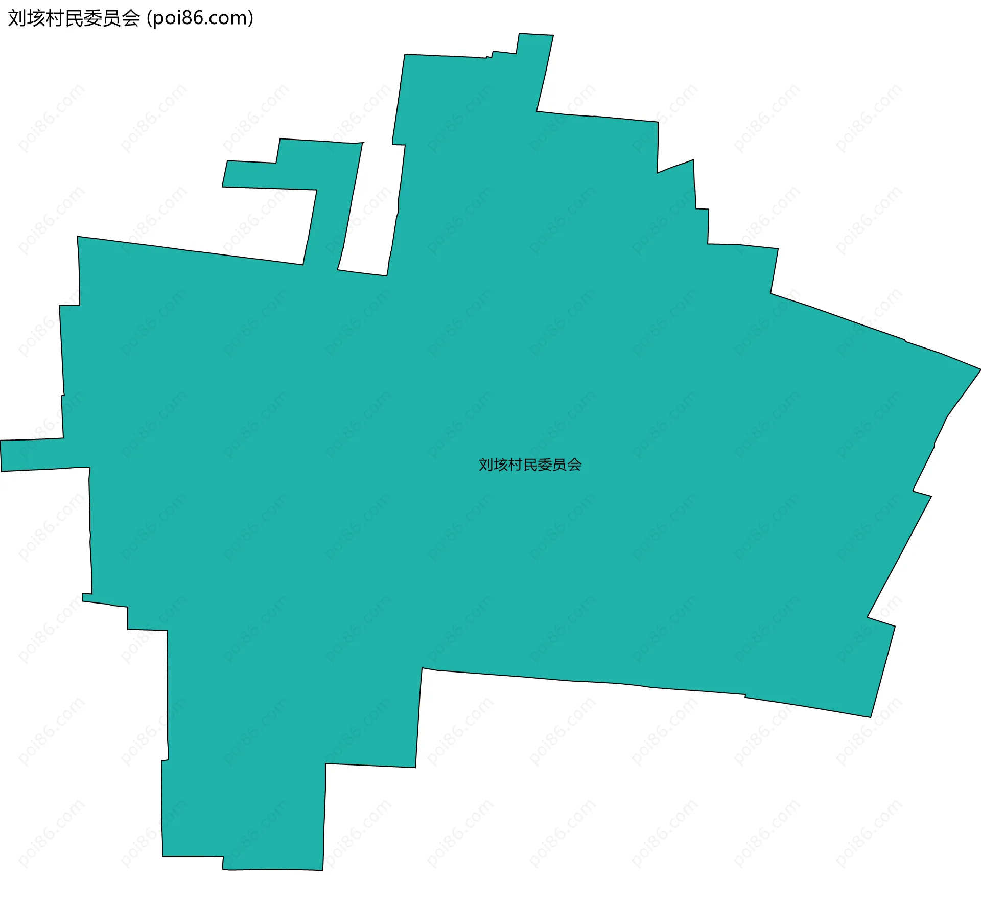 刘垓村民委员会边界地图