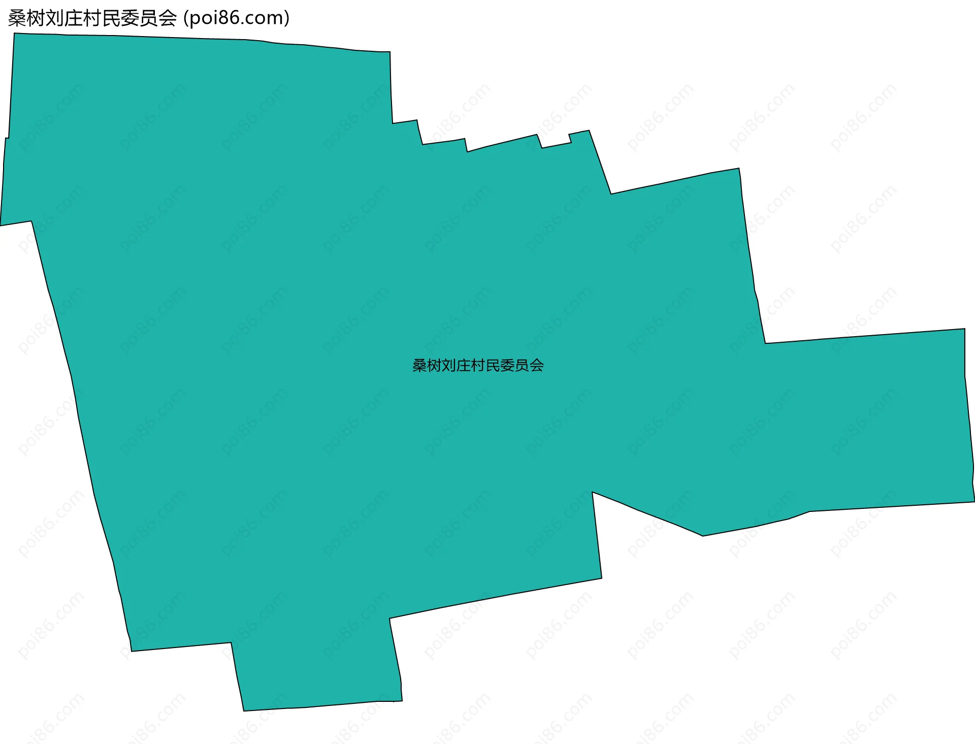 桑树刘庄村民委员会边界地图
