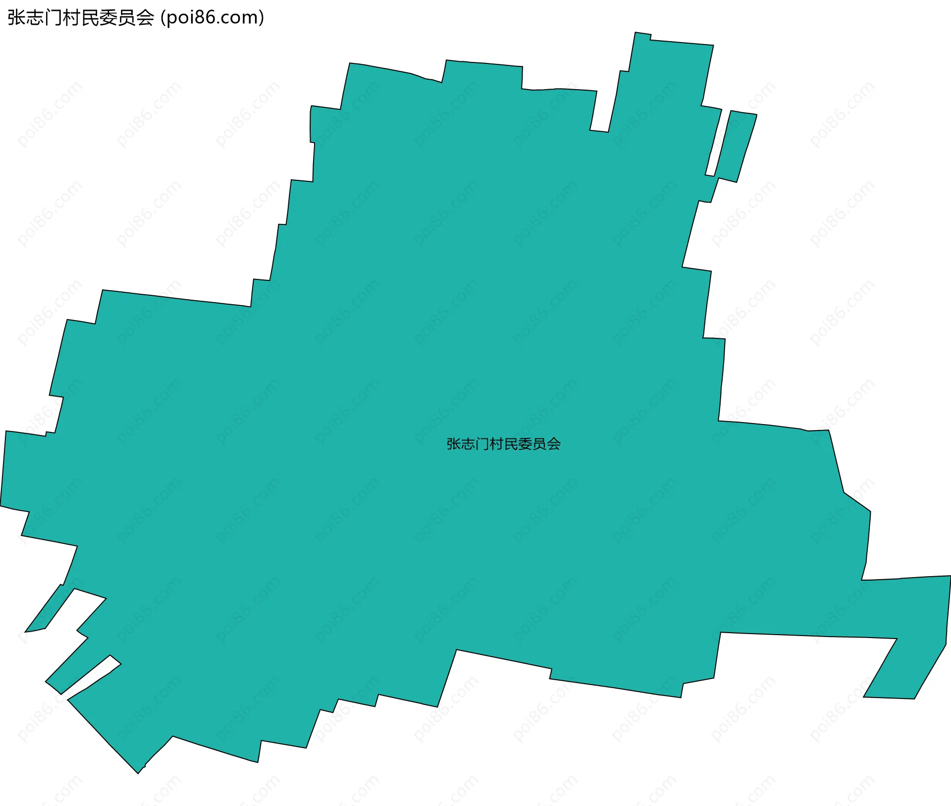张志门村民委员会边界地图