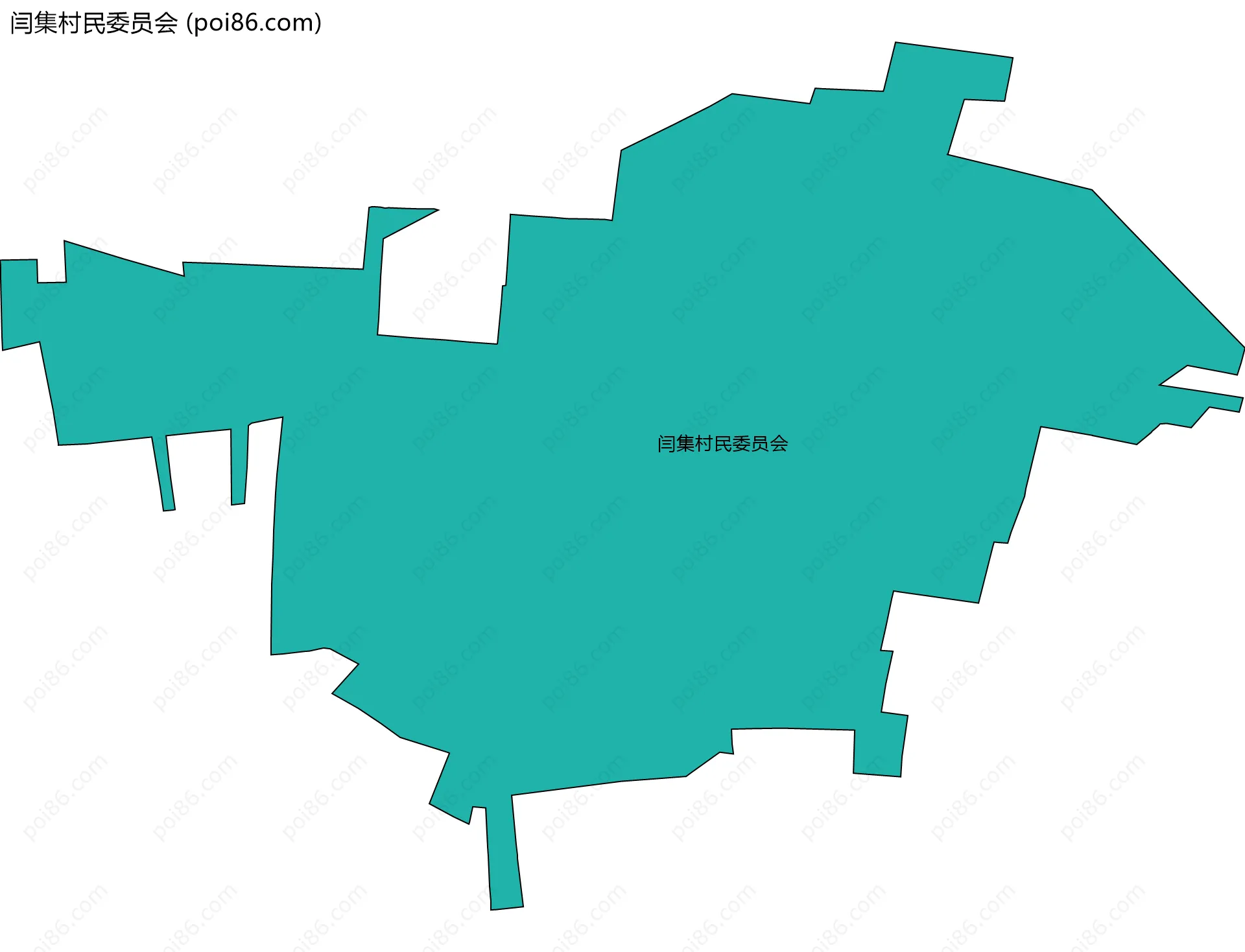 闫集村民委员会边界地图