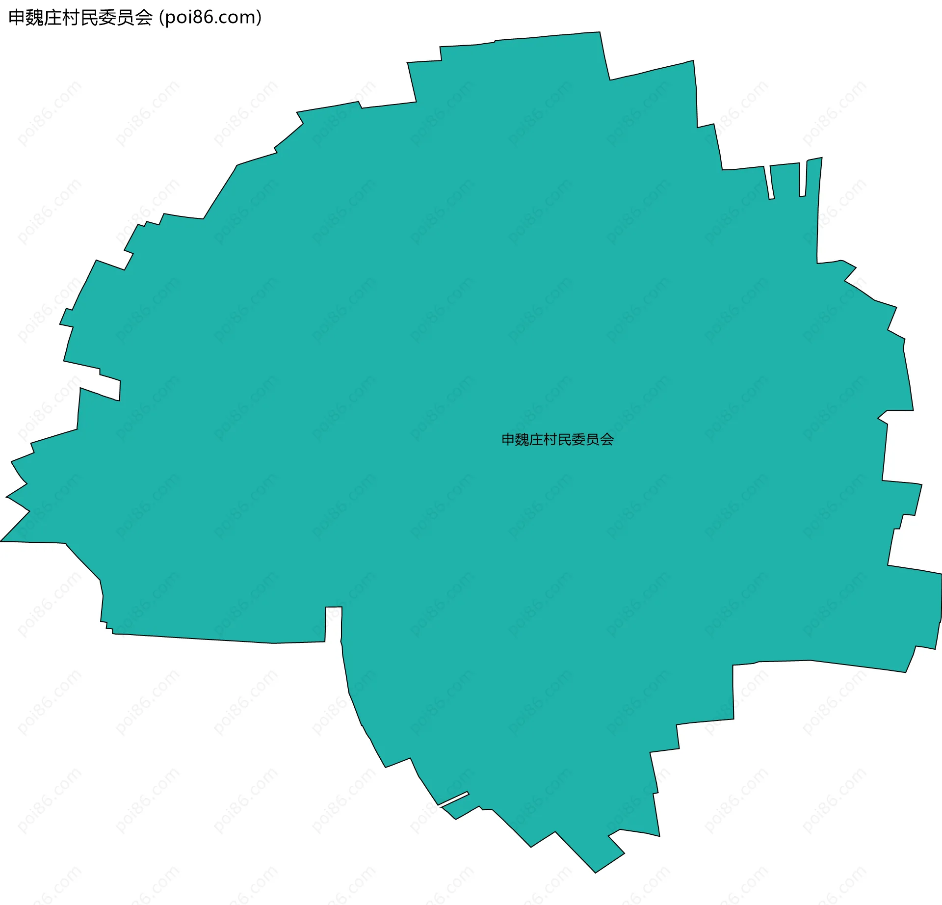 申魏庄村民委员会边界地图