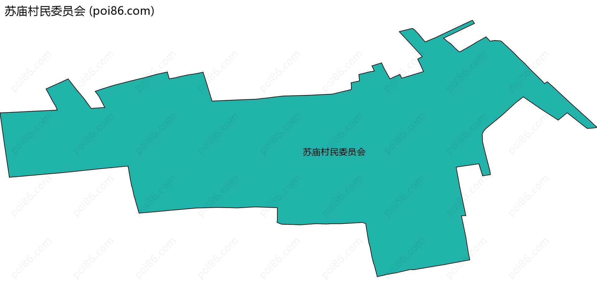 苏庙村民委员会边界地图