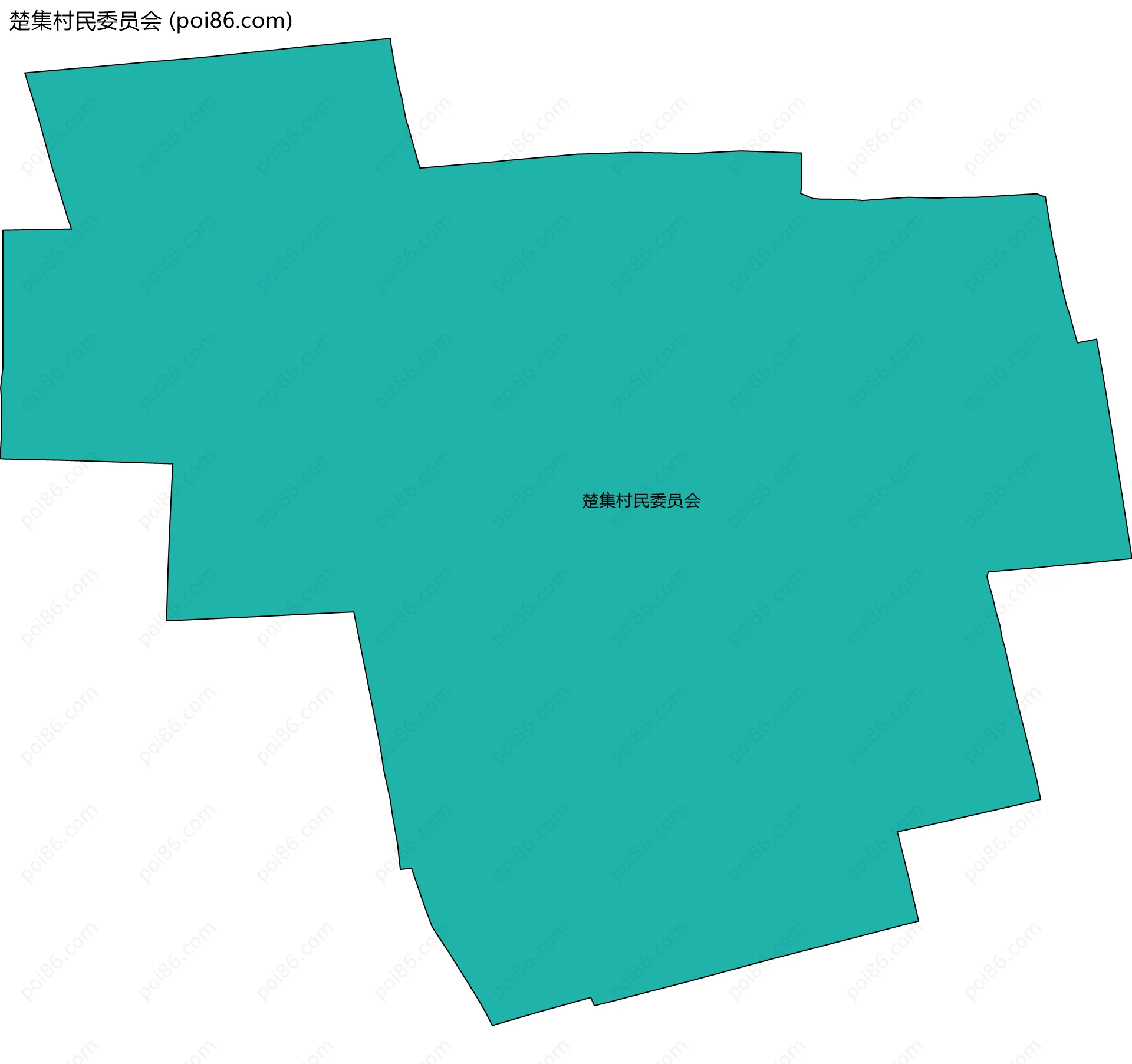 楚集村民委员会边界地图