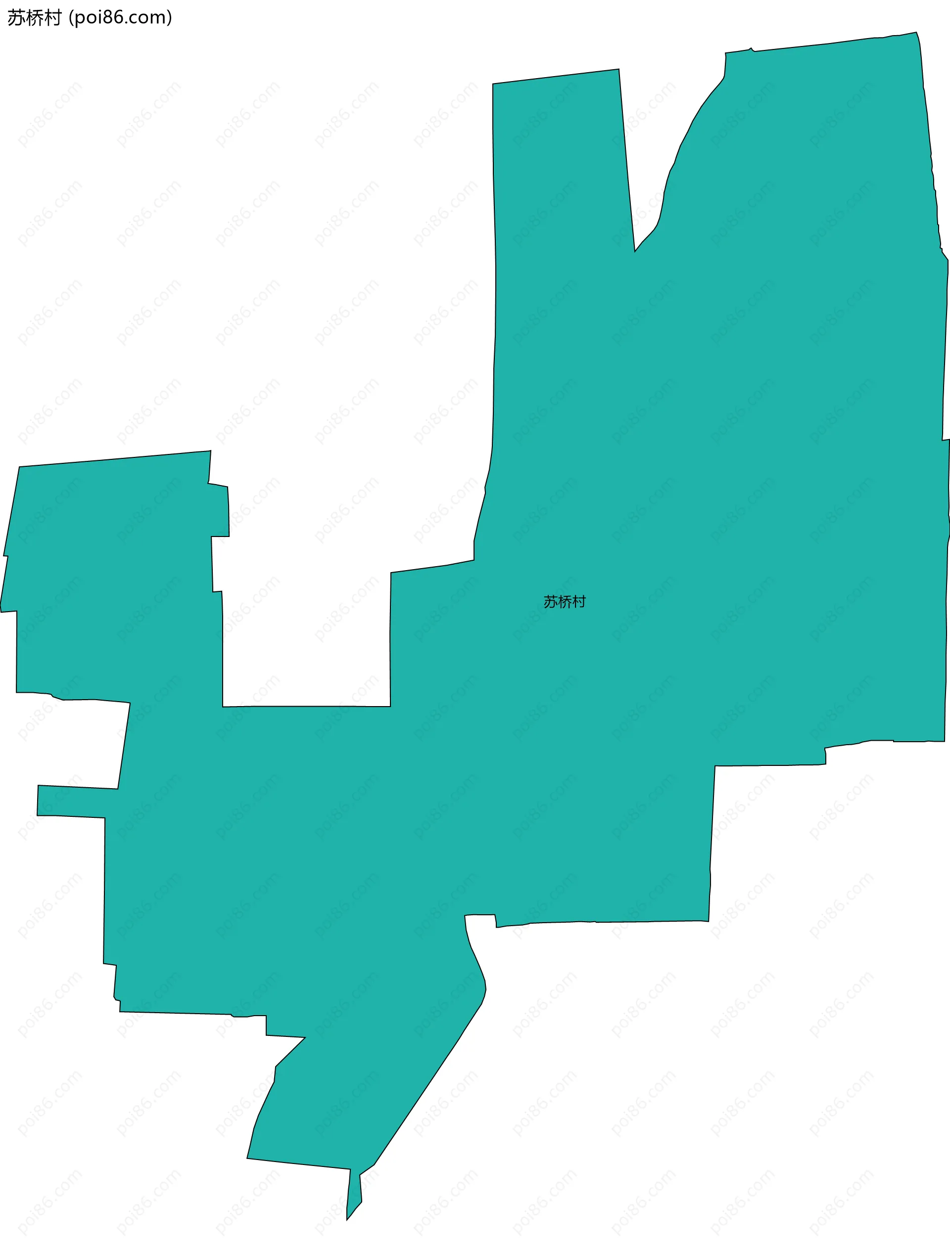 苏桥村边界地图