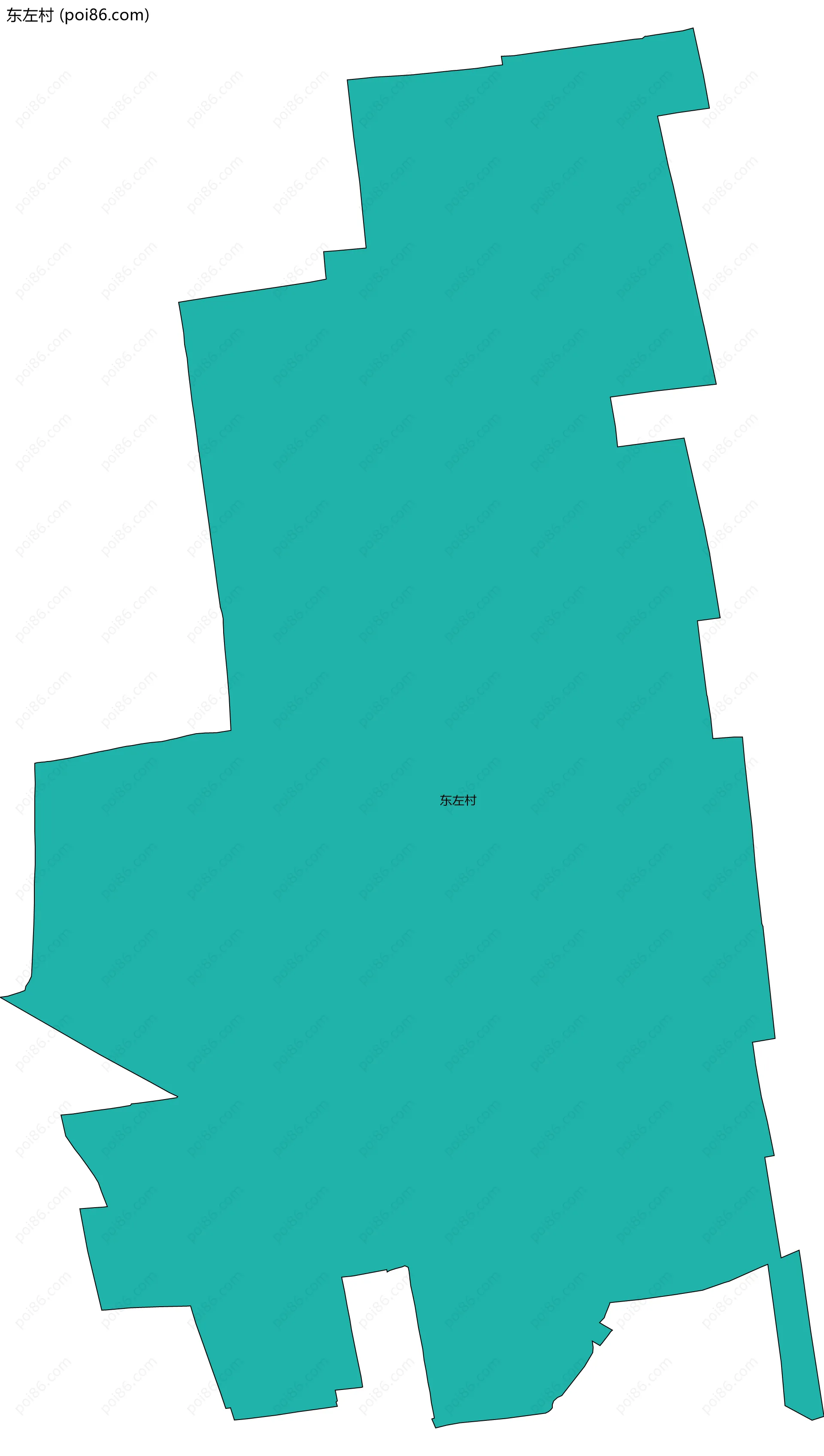 东左村边界地图