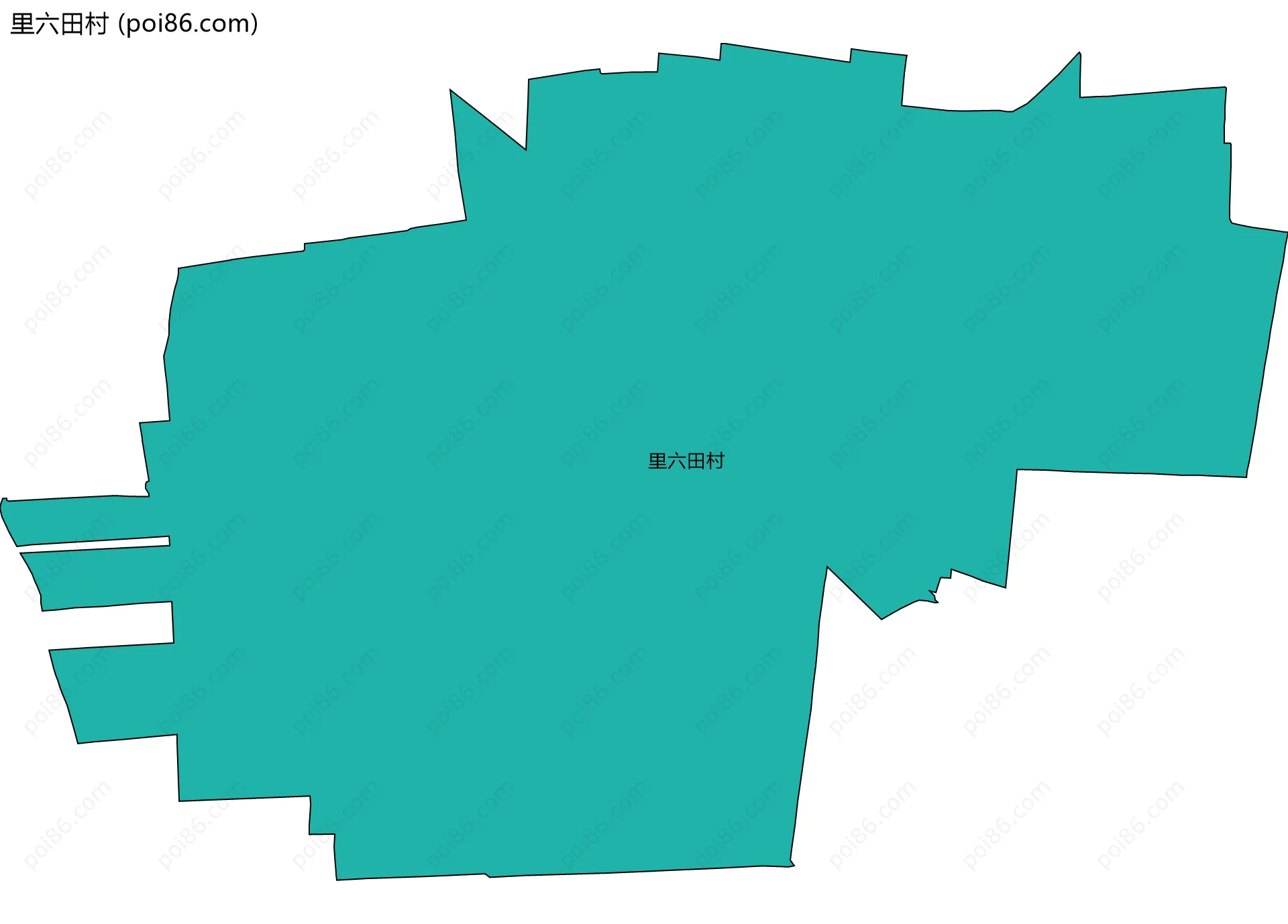 里六田村边界地图
