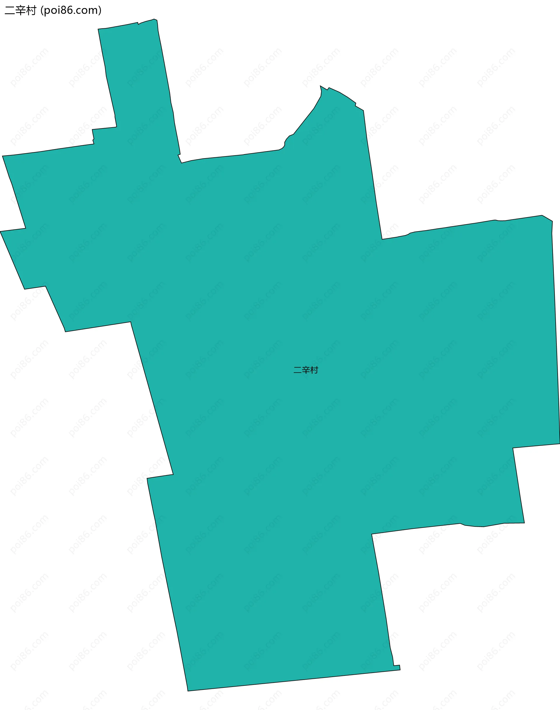 二辛村边界地图