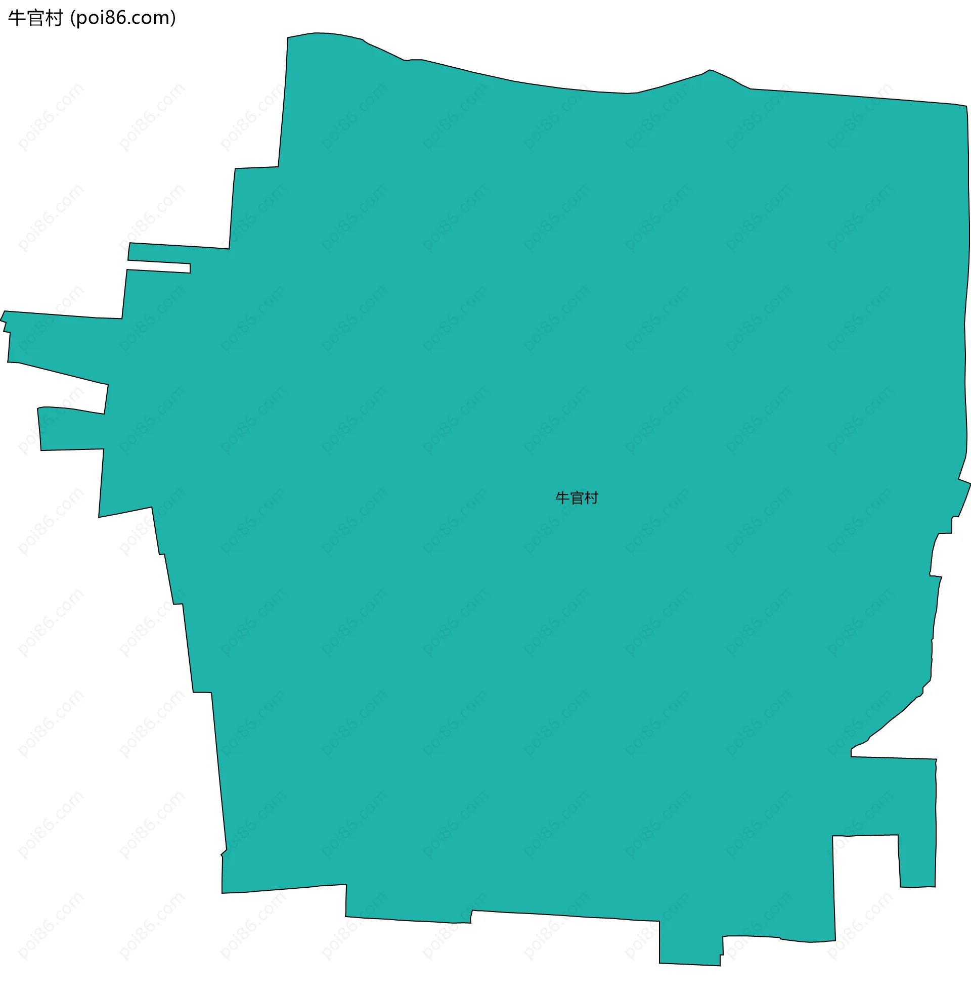 牛官村边界地图