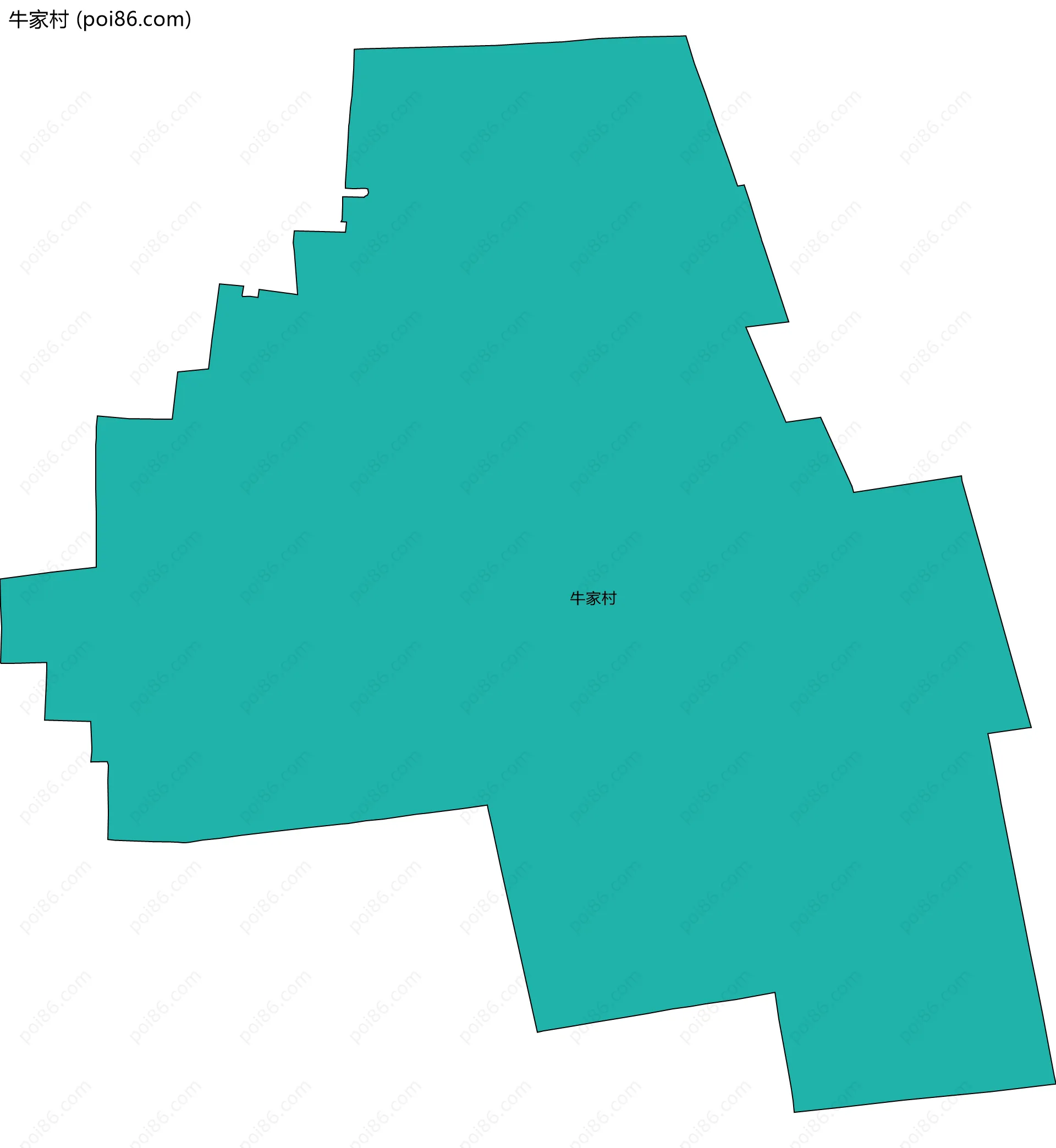 牛家村边界地图