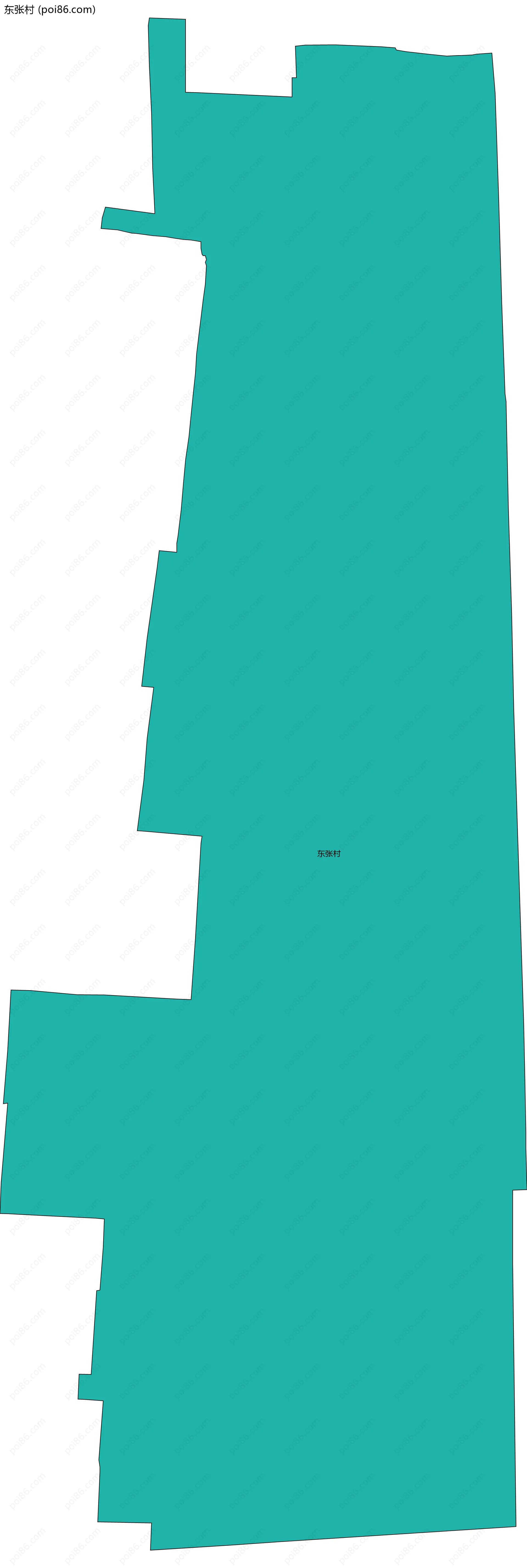 东张村边界地图