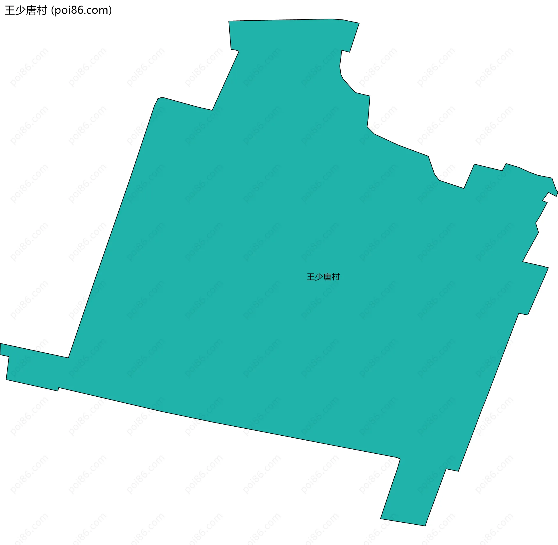 王少唐村边界地图