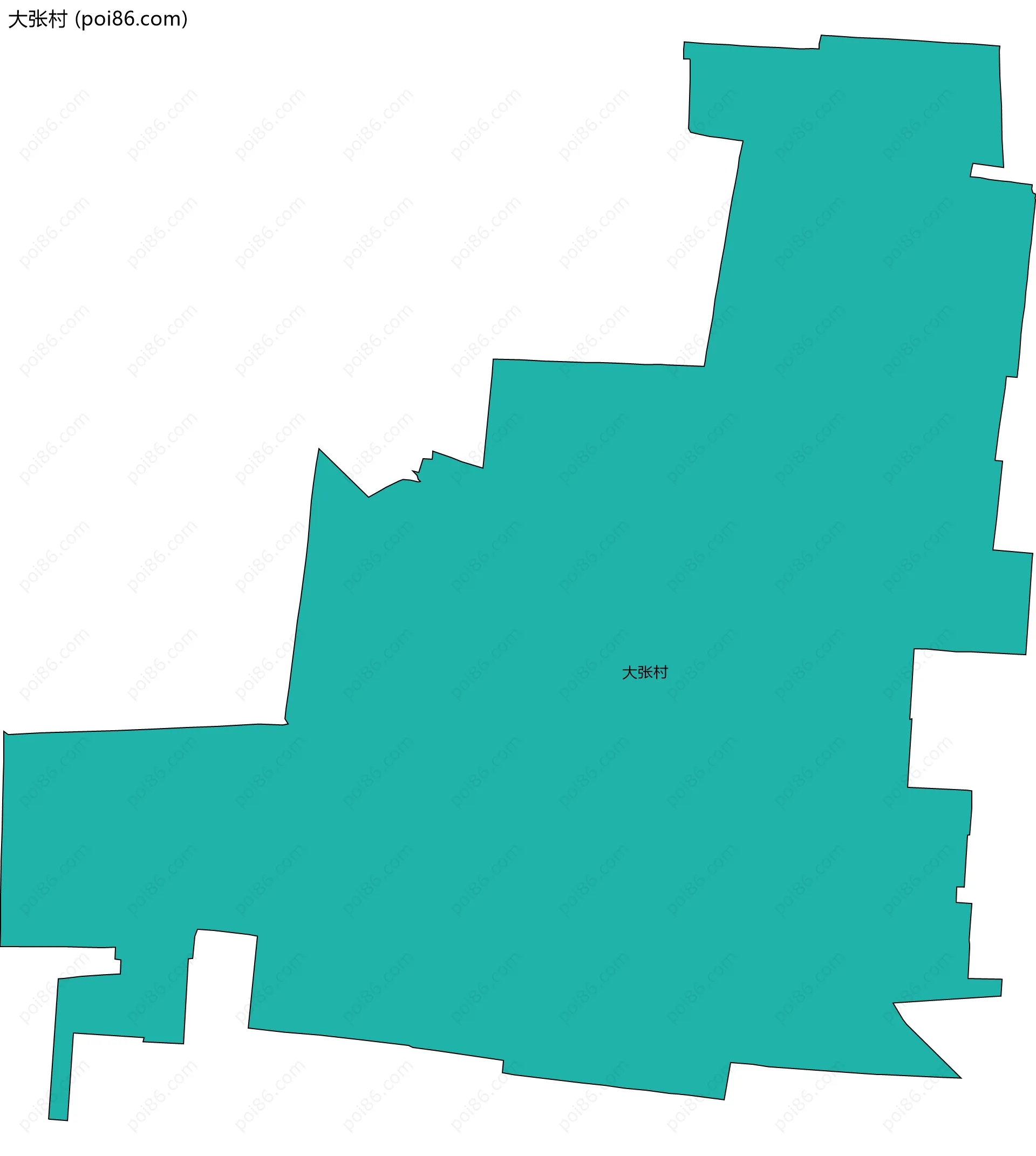 大张村边界地图