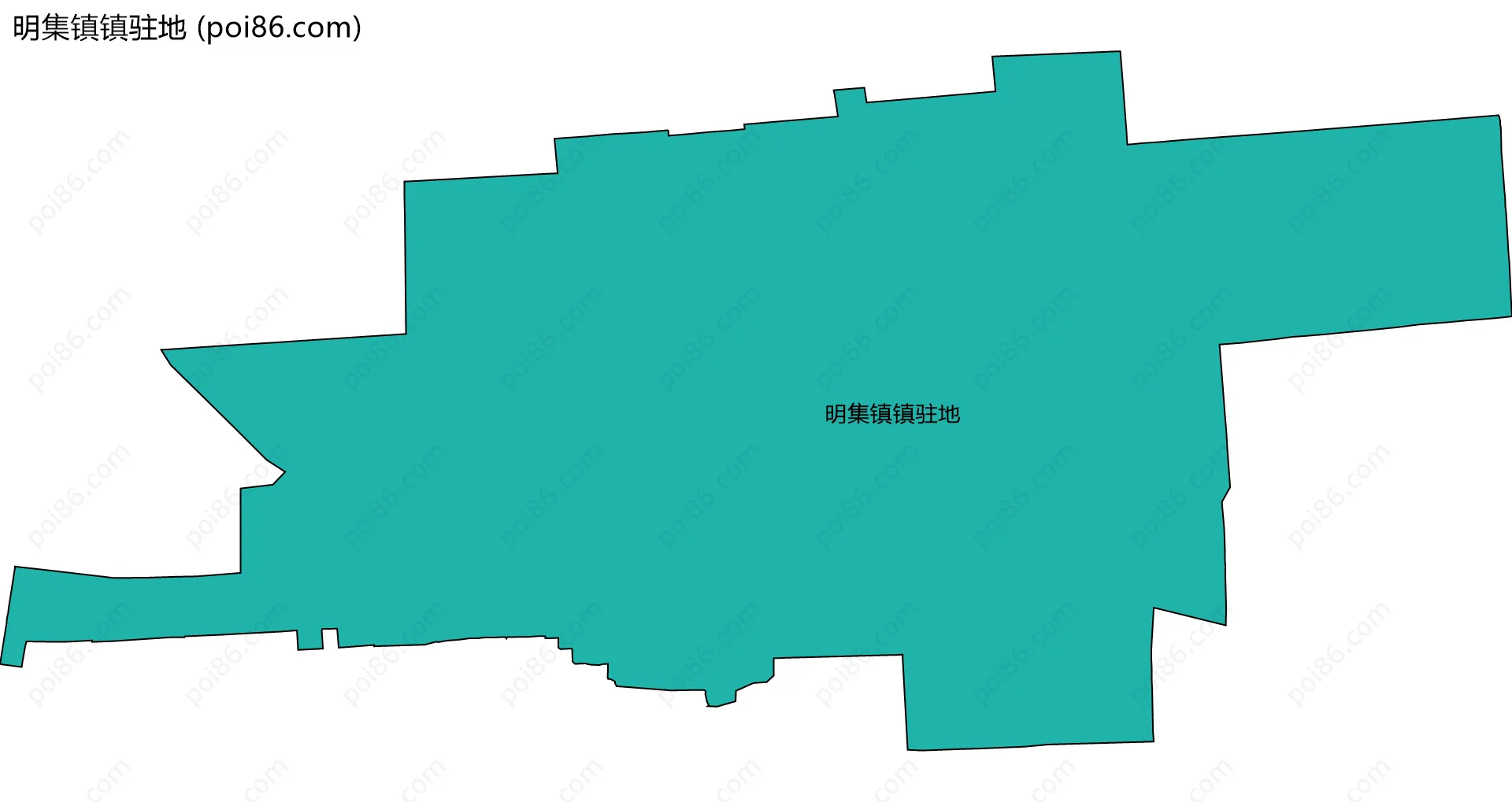 明集镇镇驻地边界地图