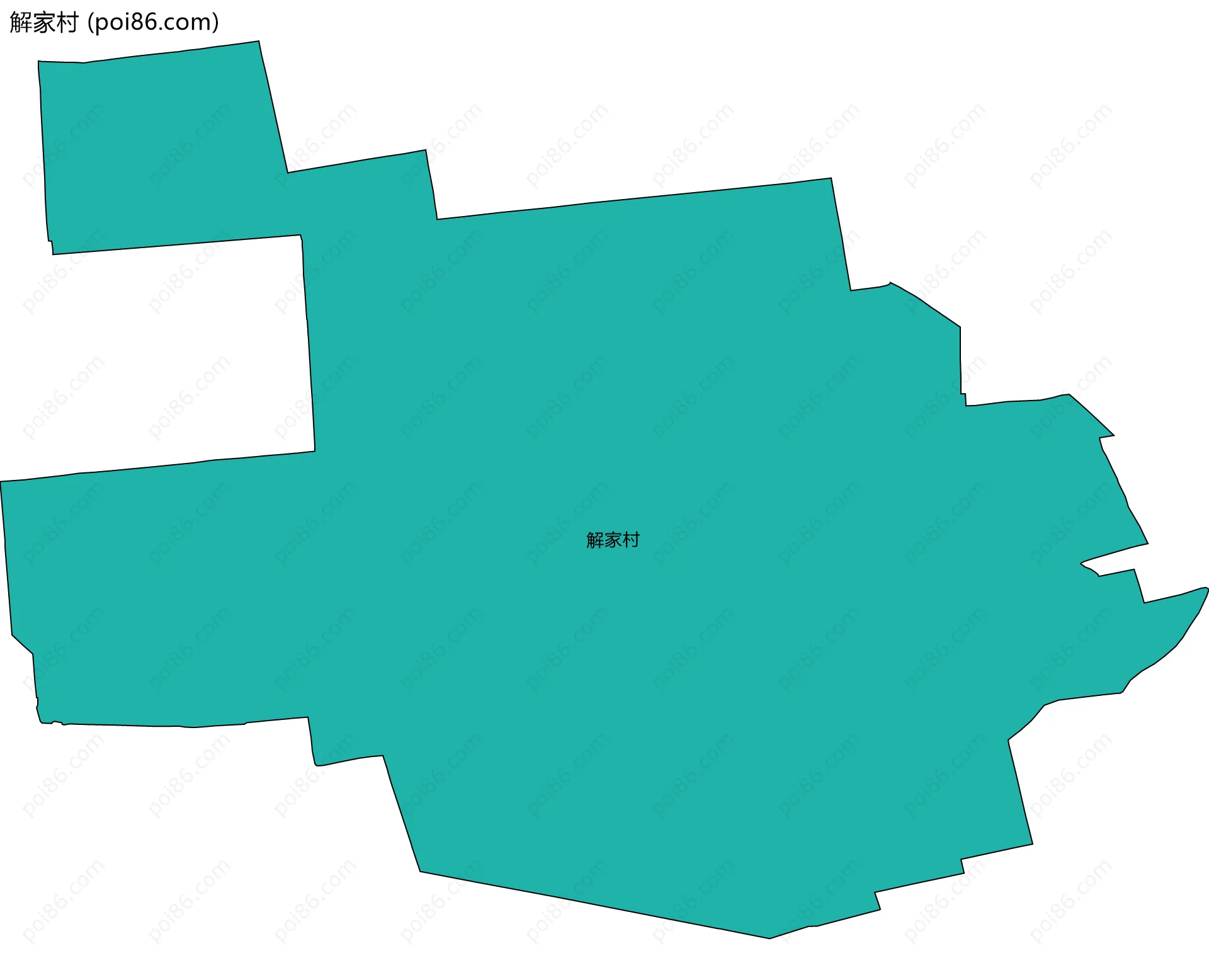 解家村边界地图