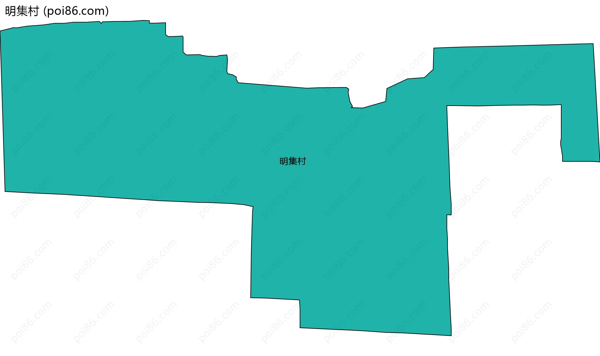 明集村边界地图