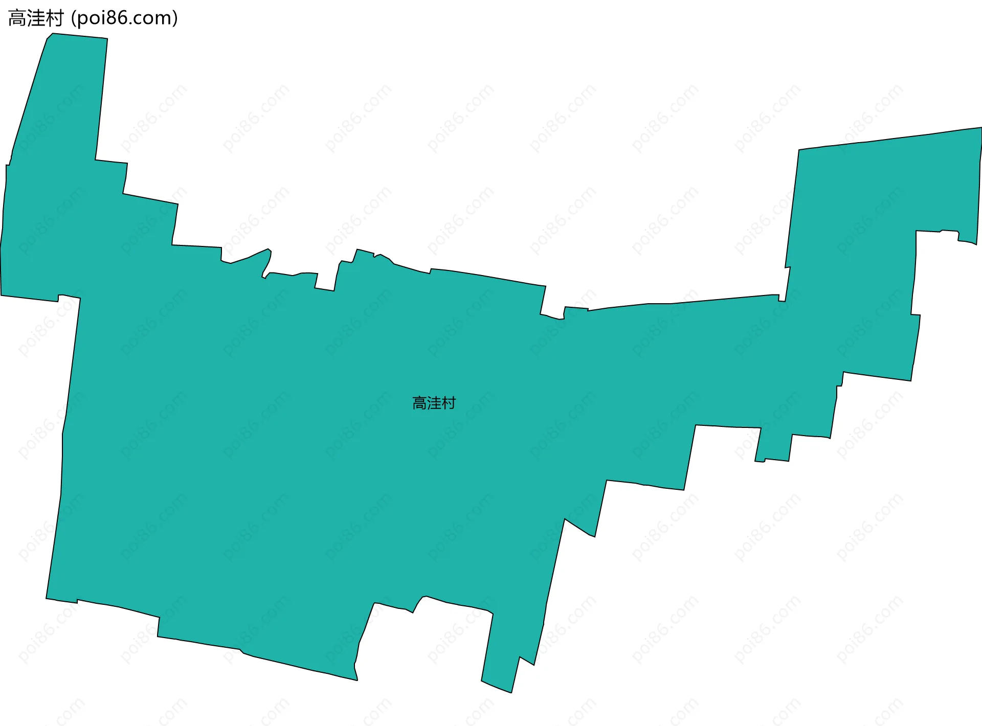 高洼村边界地图