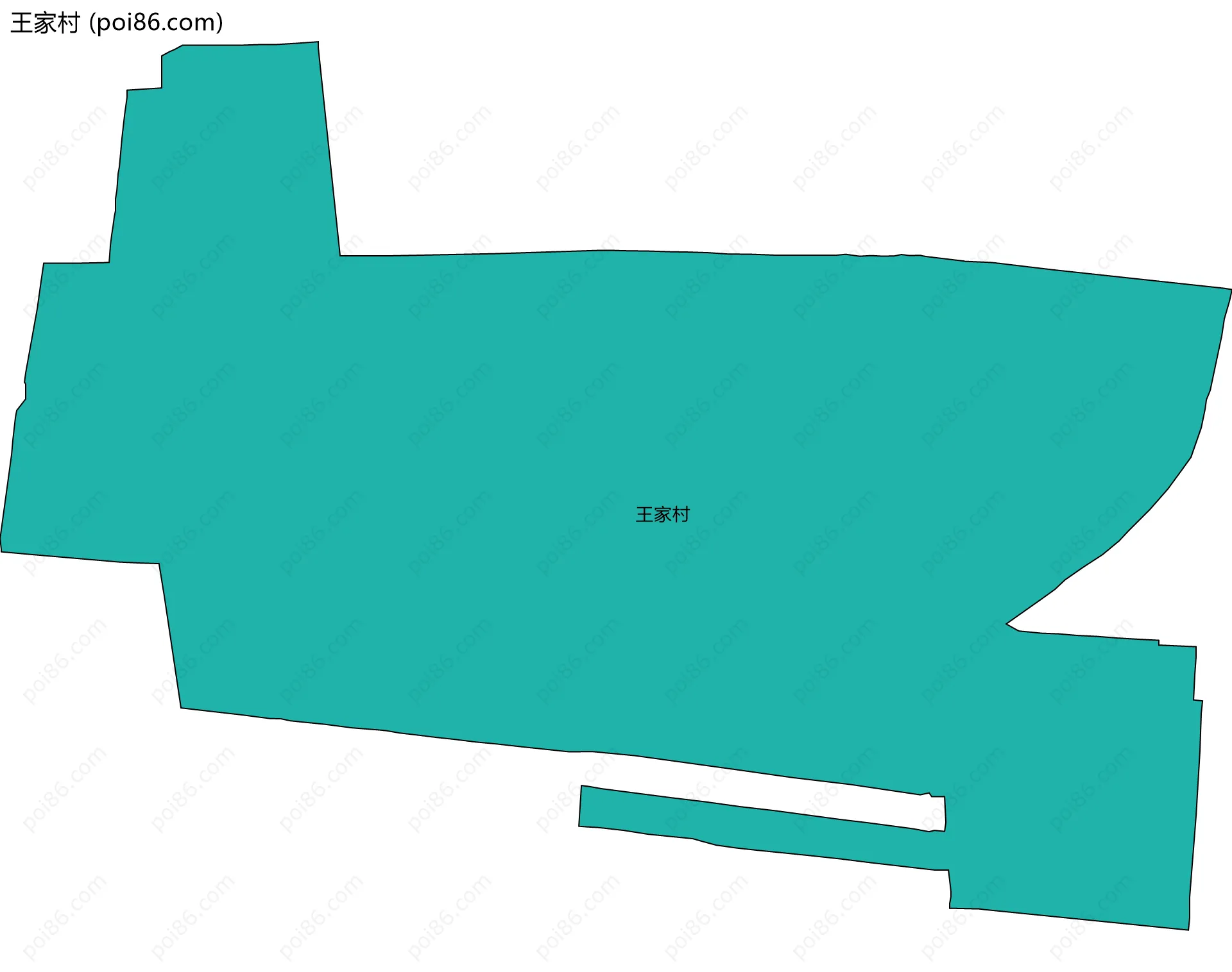 王家村边界地图