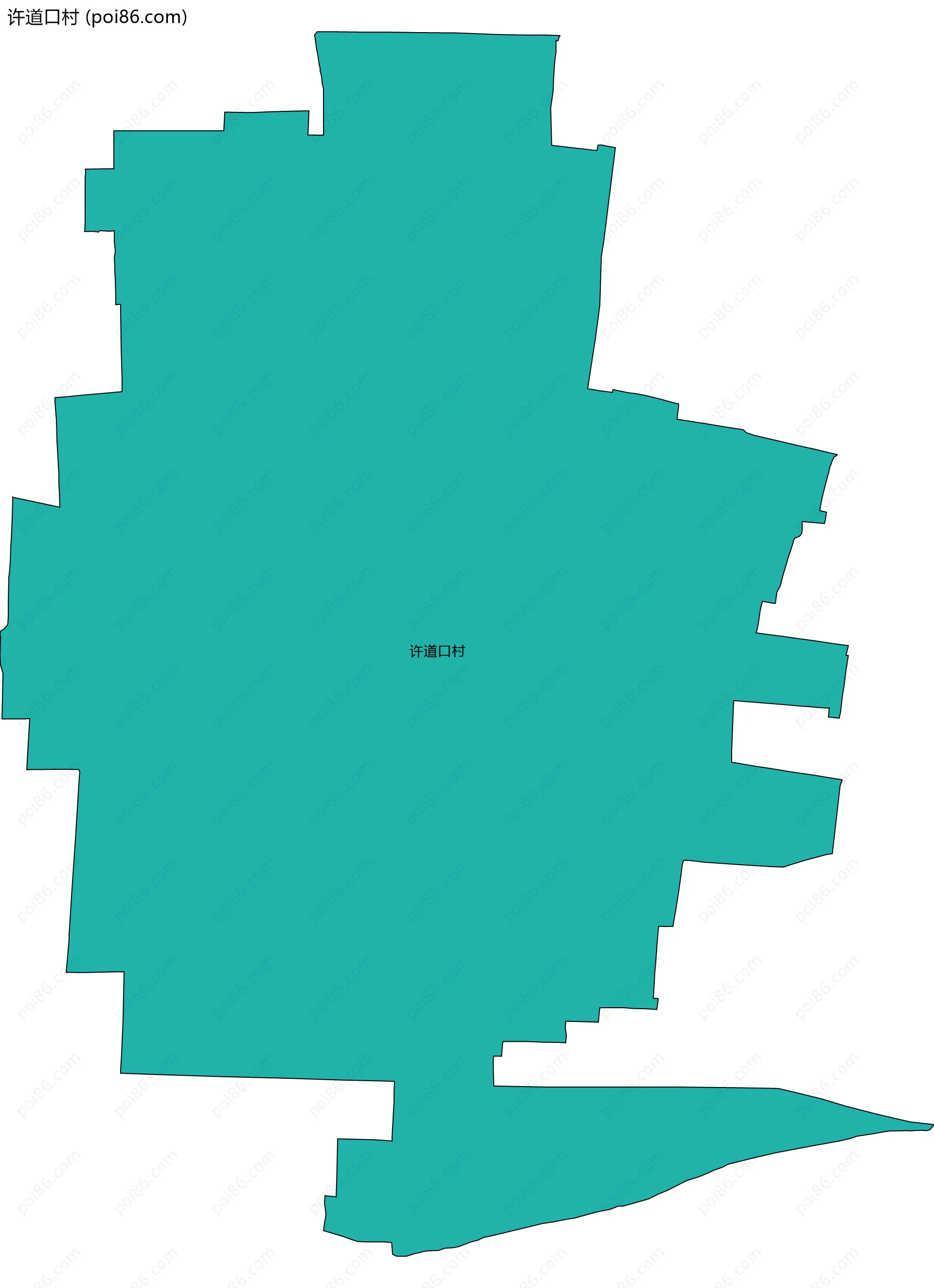许道口村边界地图