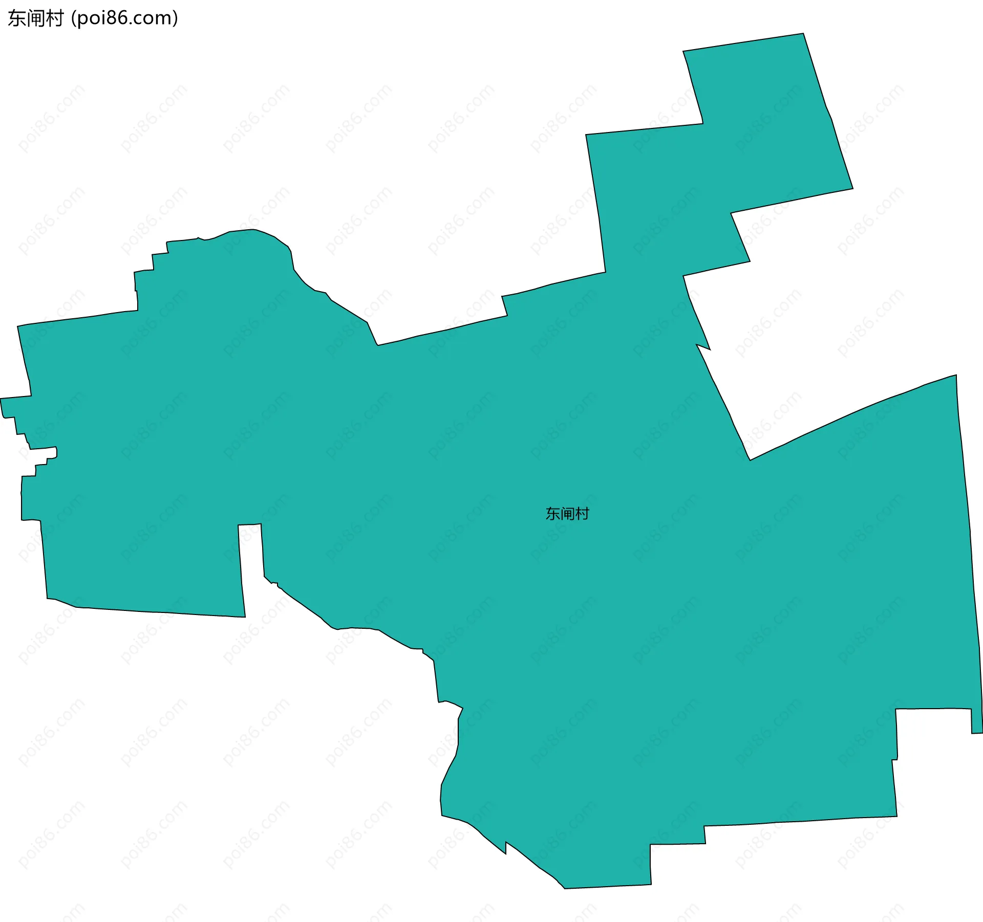 东闸村边界地图