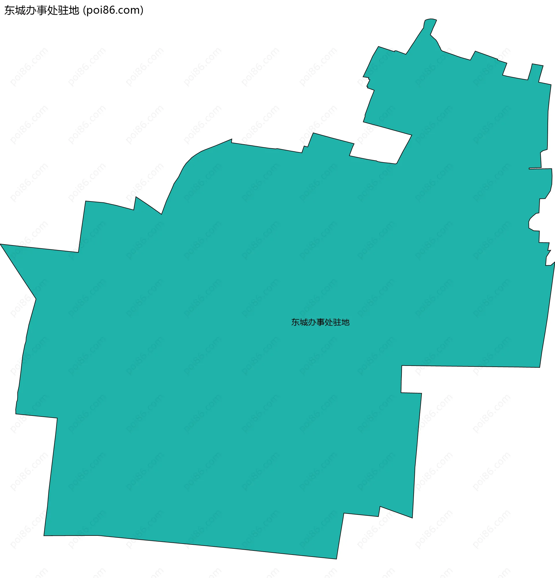 东城办事处驻地边界地图