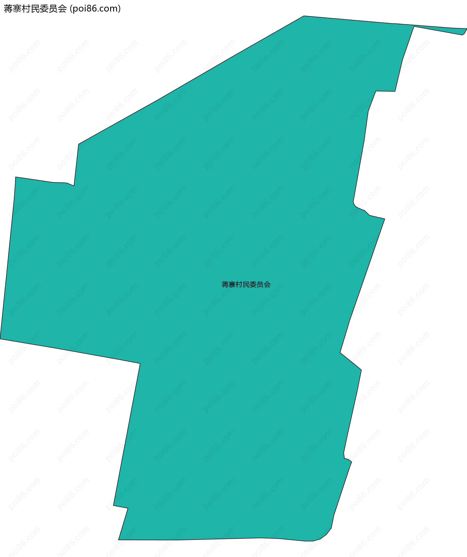 蒋寨村民委员会边界地图