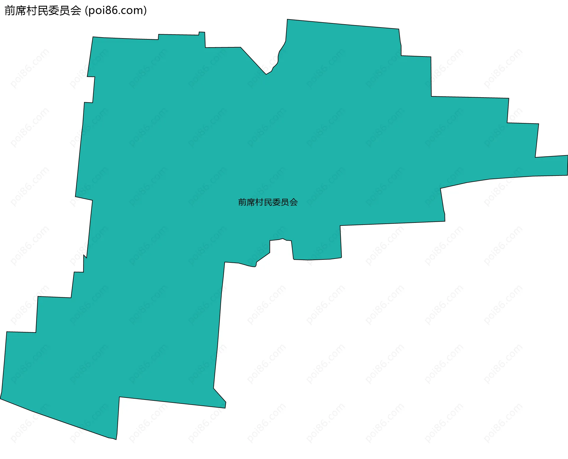 前席村民委员会边界地图