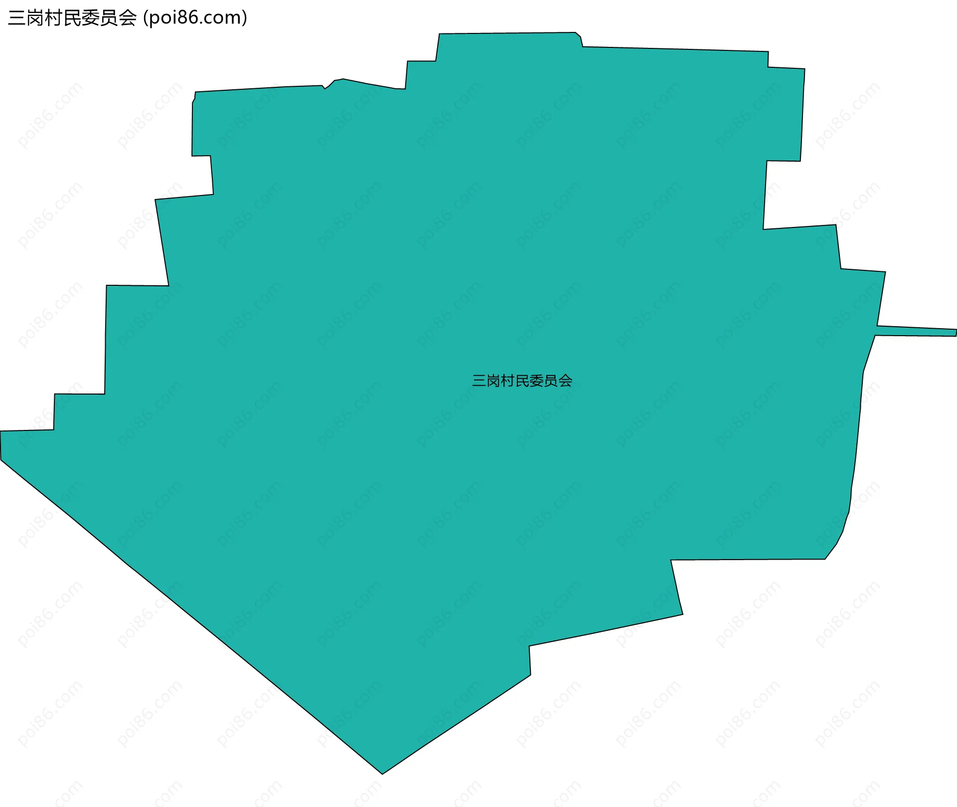 三岗村民委员会边界地图