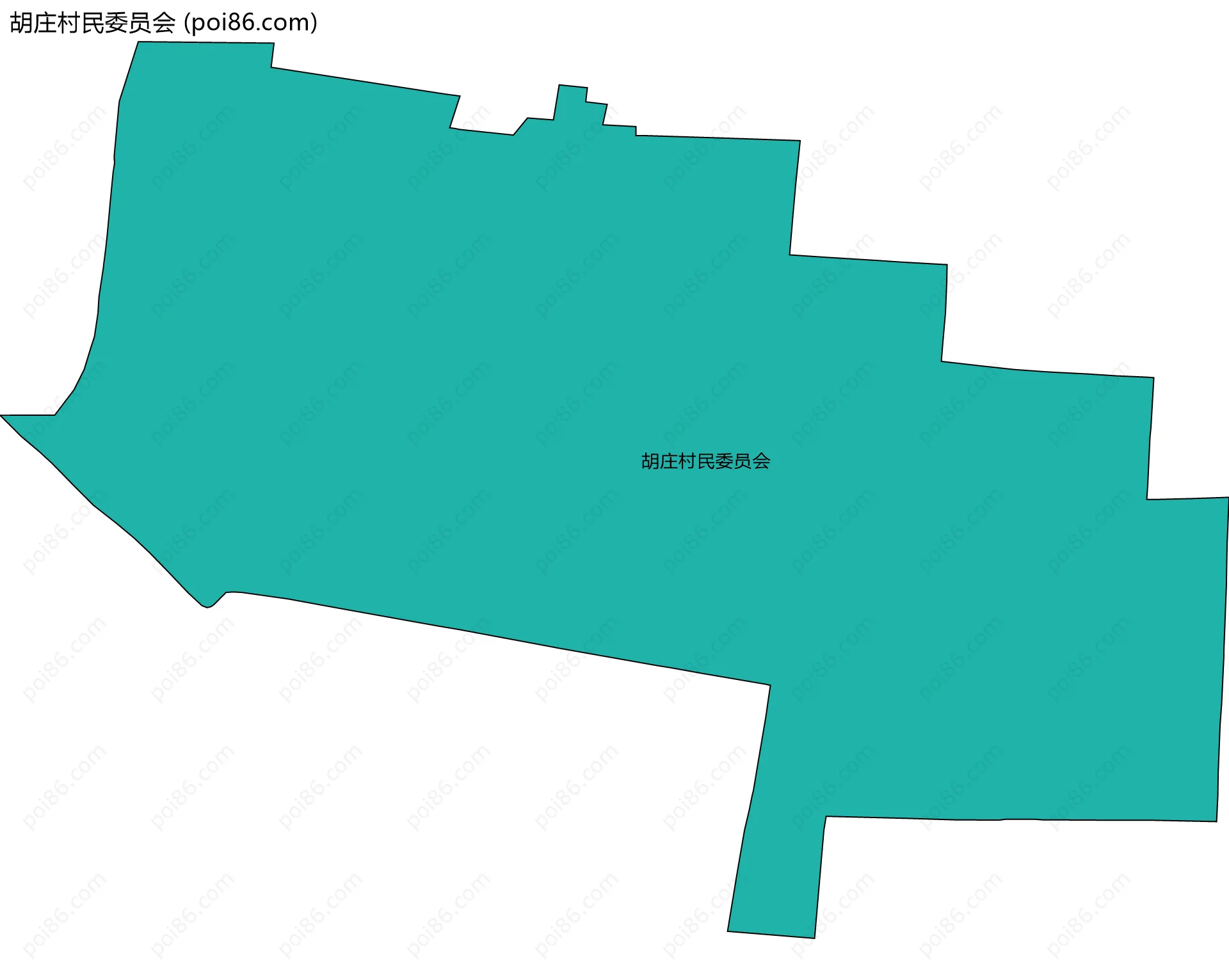 胡庄村民委员会边界地图