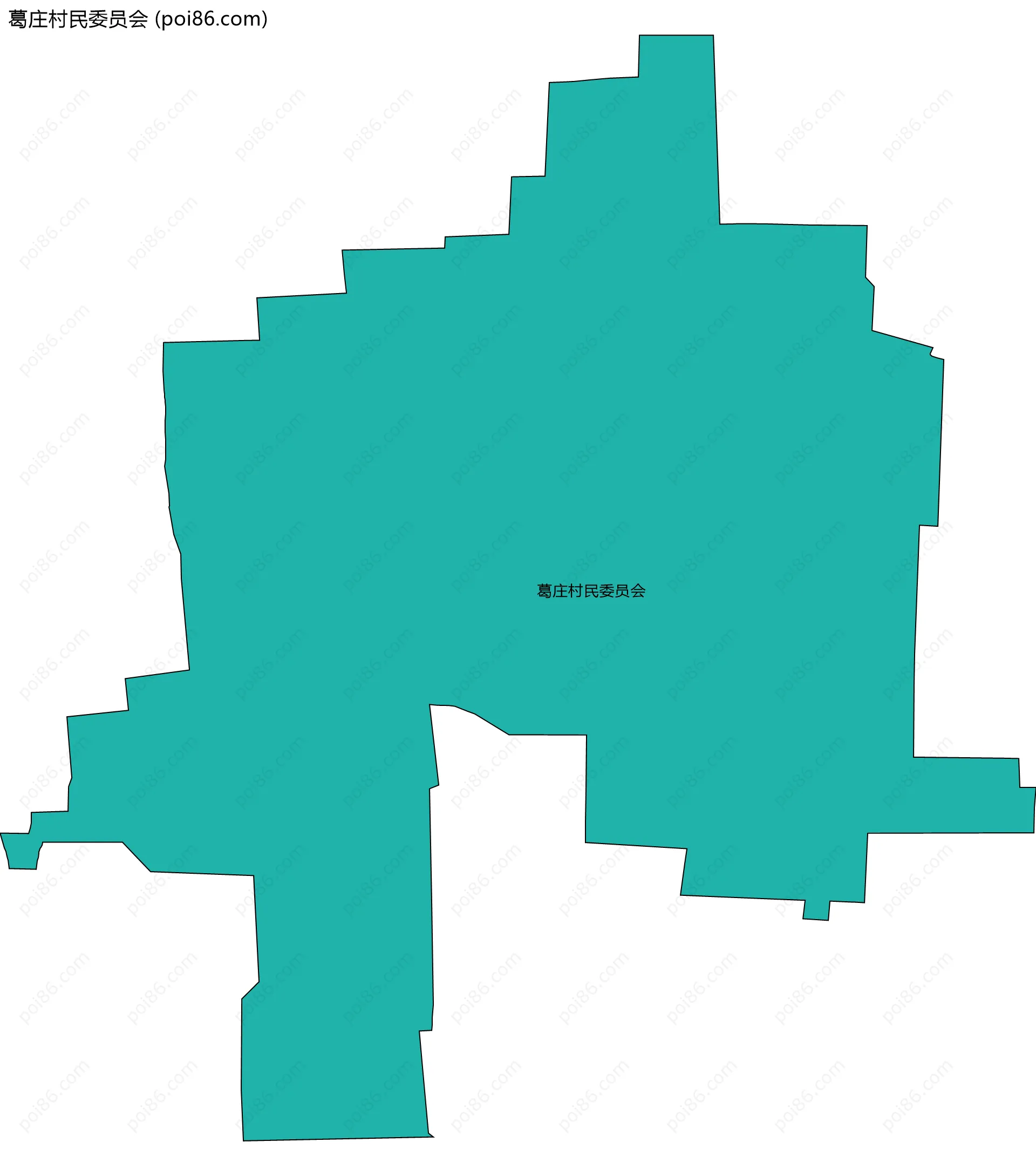 葛庄村民委员会边界地图