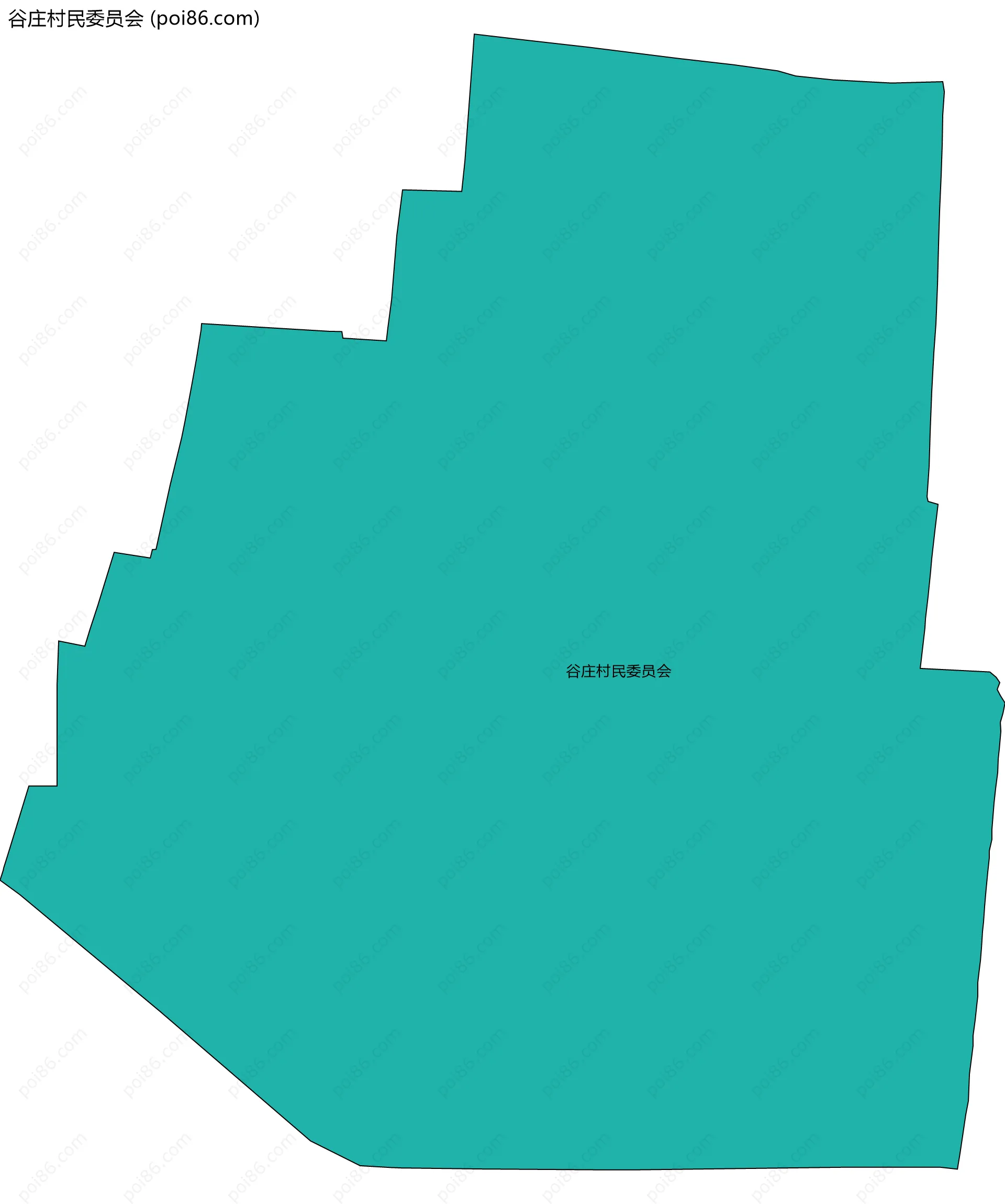 谷庄村民委员会边界地图