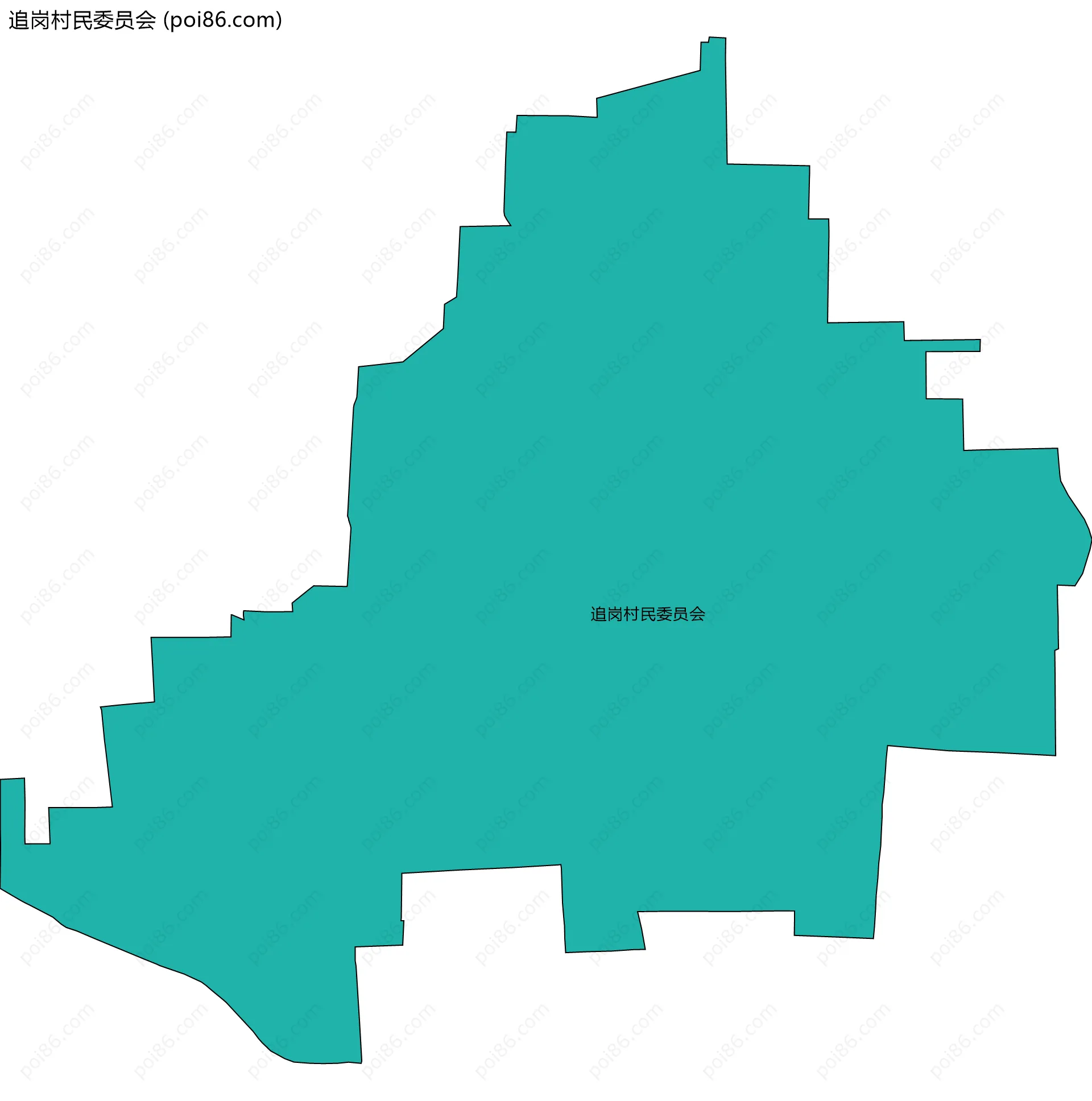 追岗村民委员会边界地图