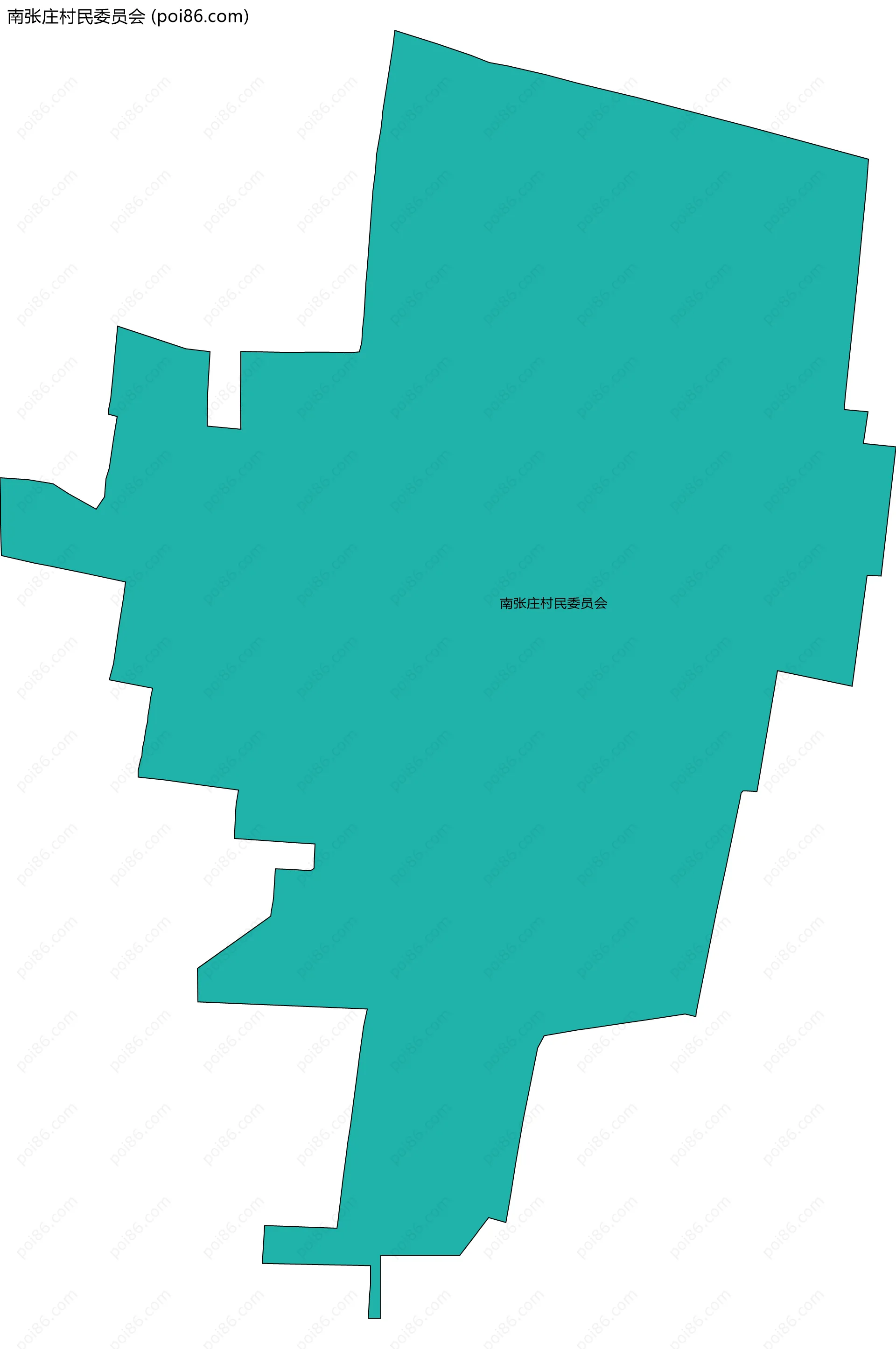 南张庄村民委员会边界地图