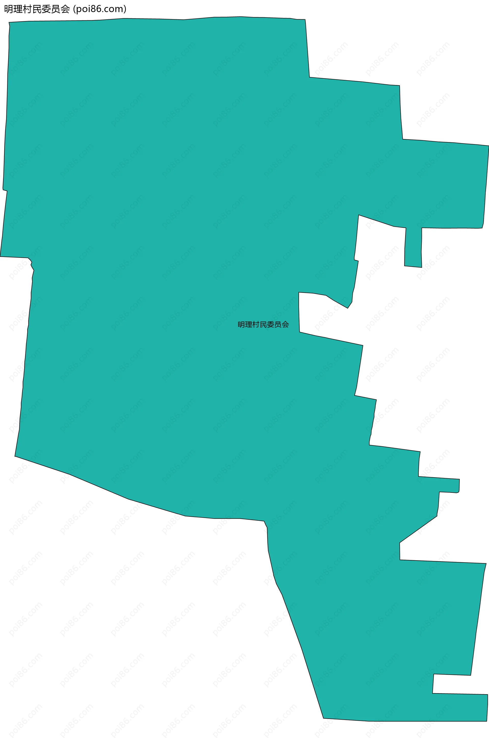 明理村民委员会边界地图
