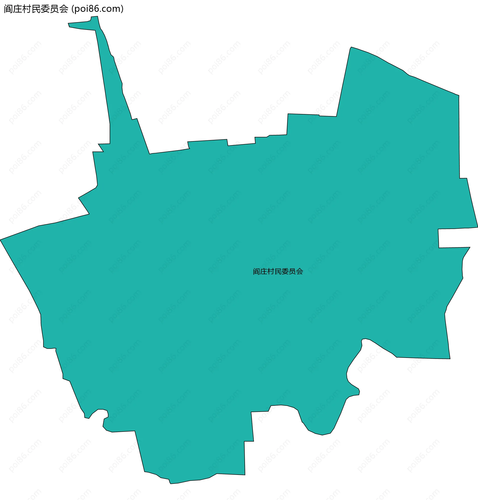 阎庄村民委员会边界地图